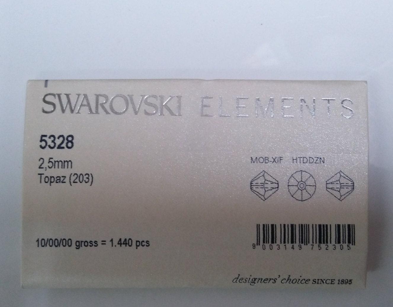 Topaz (2.5mm) Swarovski Bicone 36/72/144/432/1000 Pieces (203) Jewelry Beads