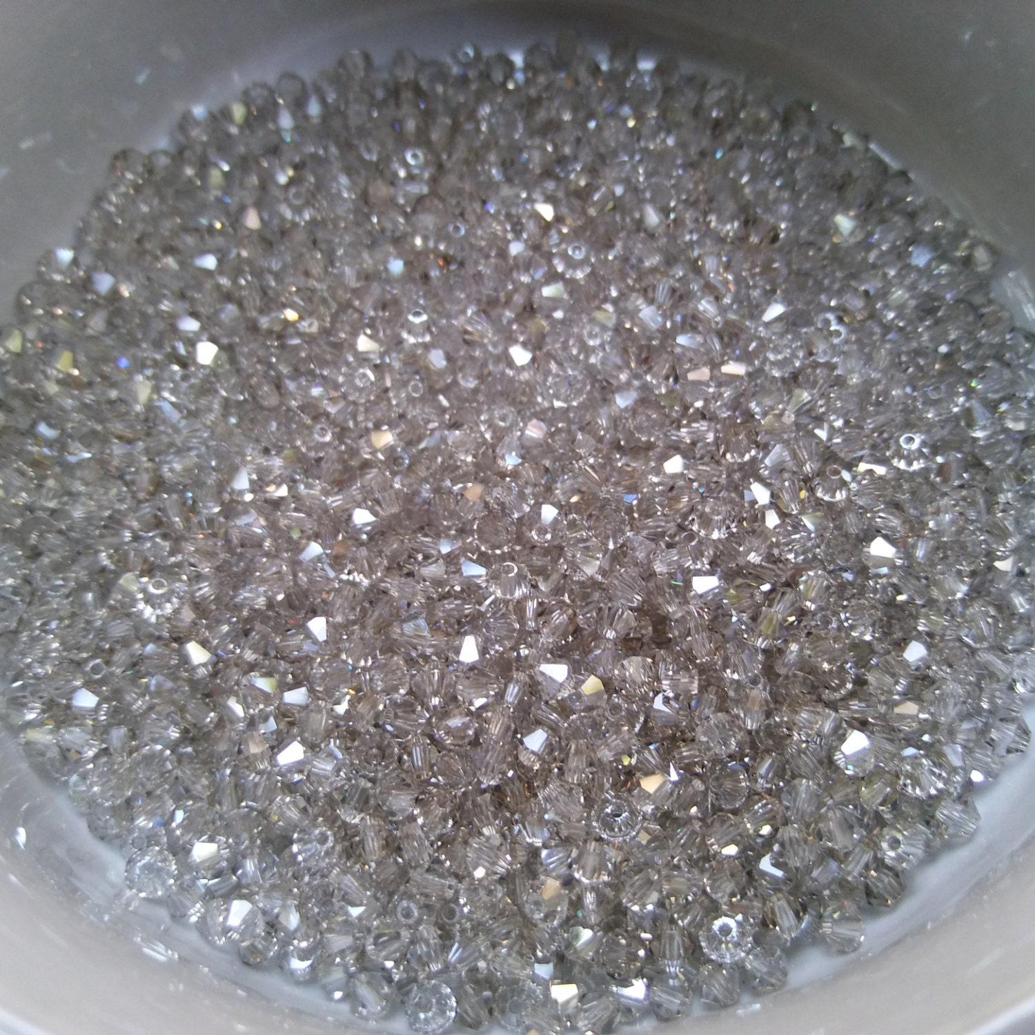 2.5mm Crystal Silver Shade Swarovski Bicone Xillion 36/72/144/432/1000 Pieces 5328 Jewelry findings, embroidery materials, jewelry making