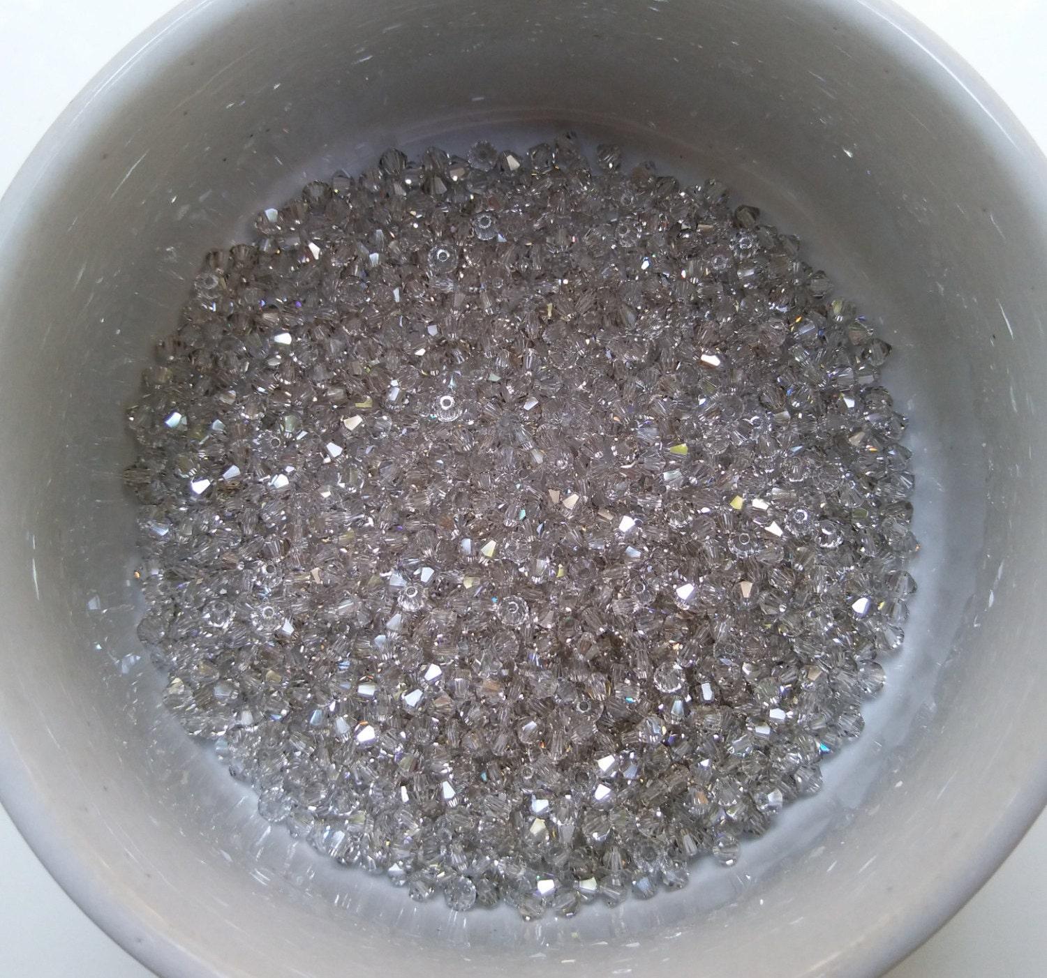 2.5mm Crystal Silver Shade Swarovski Bicone Xillion 36/72/144/432/1000 Pieces 5328 Jewelry findings, embroidery materials, jewelry making