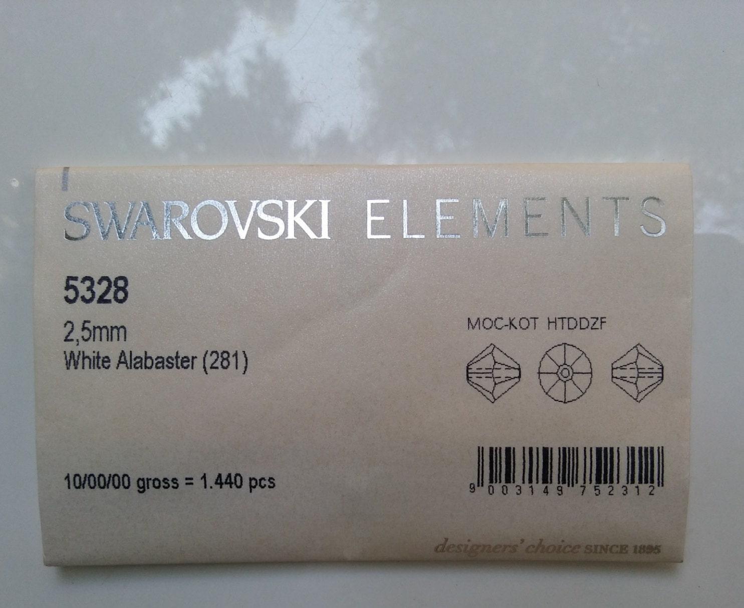White Alabaster (2.5mm) Swarovski Bicone Beads 36/72/144/432/1000 Pieces (281) Haute couture materials