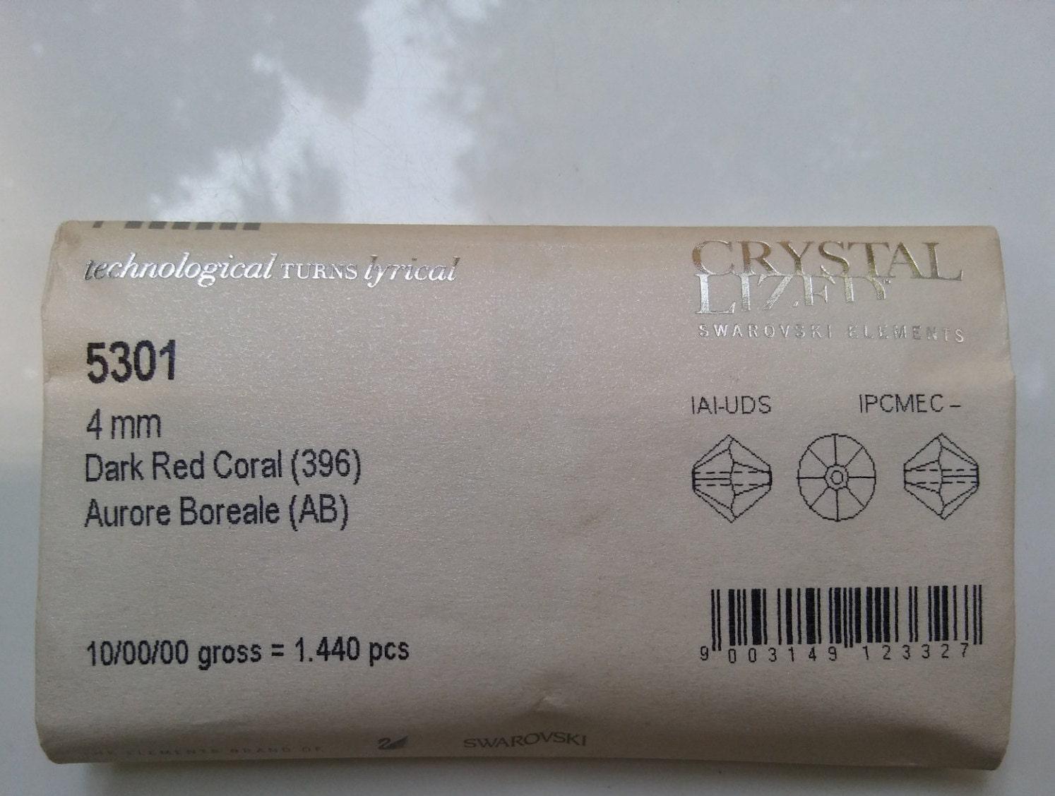 4mm Dark Red Coral Aurore Boreale Swarovski Bicone beads Cuts 36/72/144/432/1000 Pieces jewelry making materials