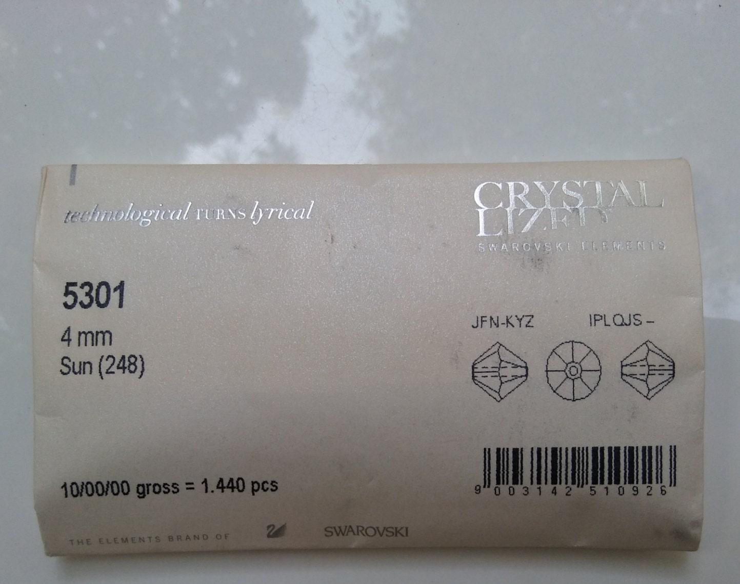 4/5mm Sun Swarovski Bicones 12/36/72/144/432/720 Pieces jewelry making beads VINTAGE SWAROVSKI, wedding decorations, embroidery materials