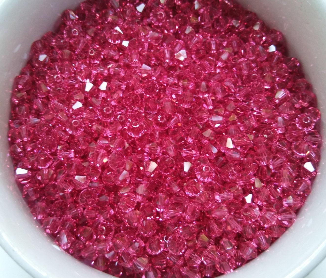6mm Indian Pink Swarovski Bicone 20 Gross (2880 Pieces) (289) Jewelery making beads Rare findings, craft supplies, vintage embellishment