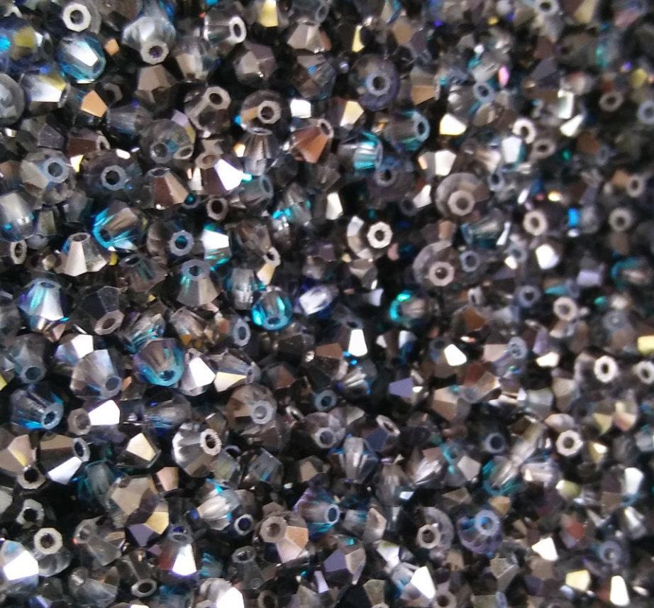 3mm Crystal Bermuda blue Swarovski Bicone Cuts 36/72/144/432/720 Pieces Jewelry findings, embroidery materials, jewelry making, craft