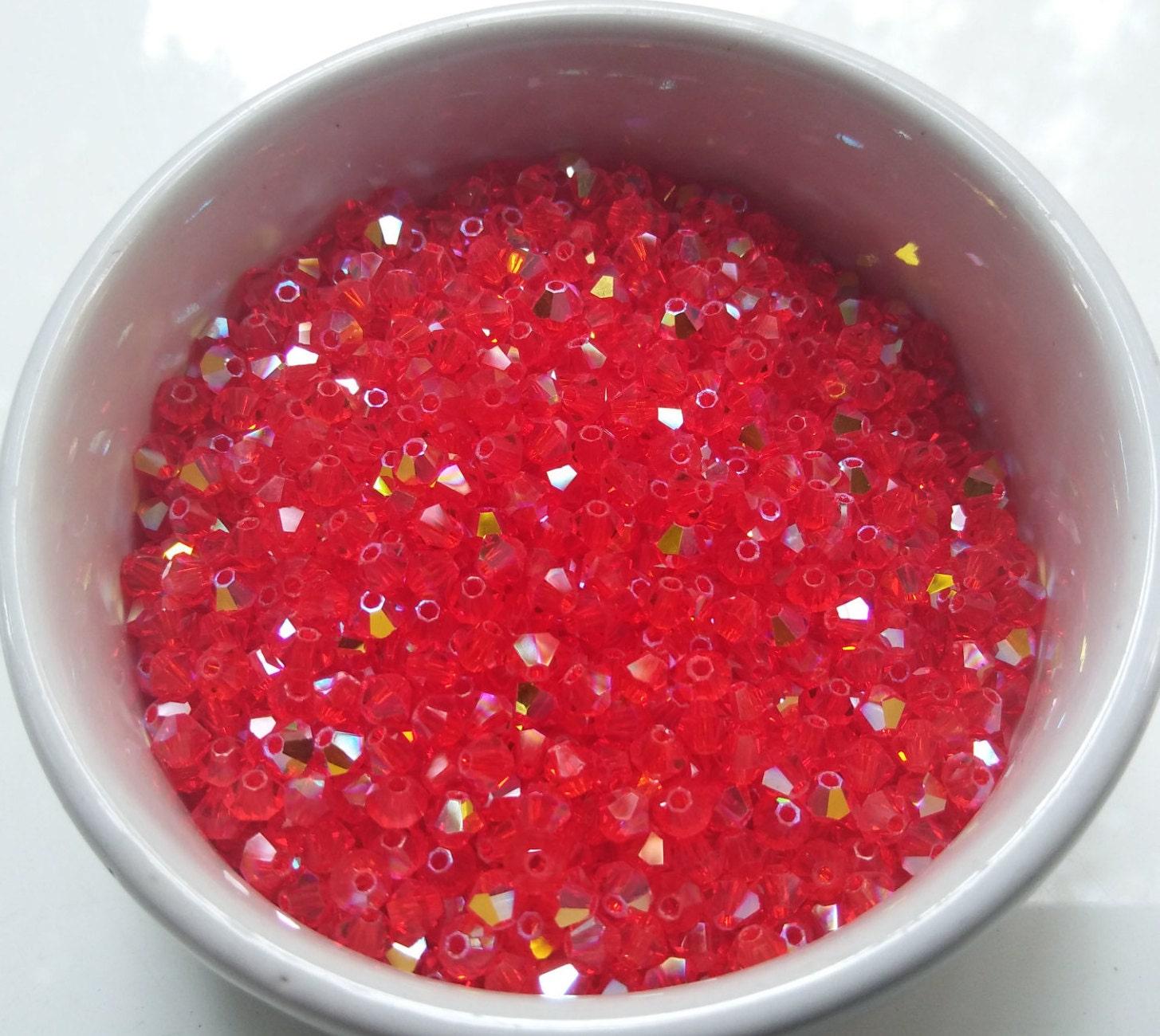 Swarovski (4mm) Hyacinth AB Bicones rainbow beads 36/72/144/432/720 Pieces Jewellery making beads, couture embellishments, embroidery