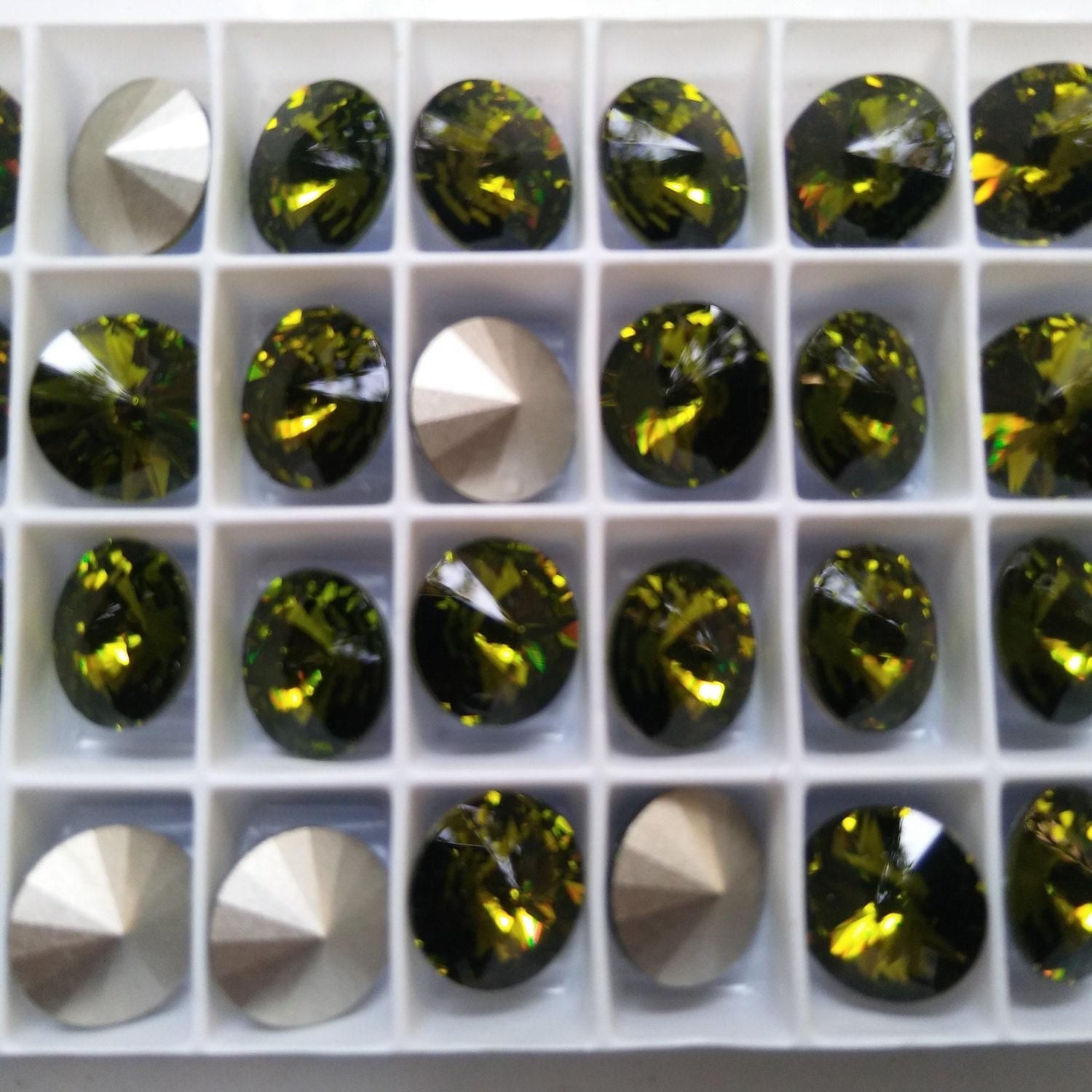 14mm Swarovski 1122 Rivoli Crystal Foiled in 24 Colours 2/4/12/24 Pieces Jewelry parts