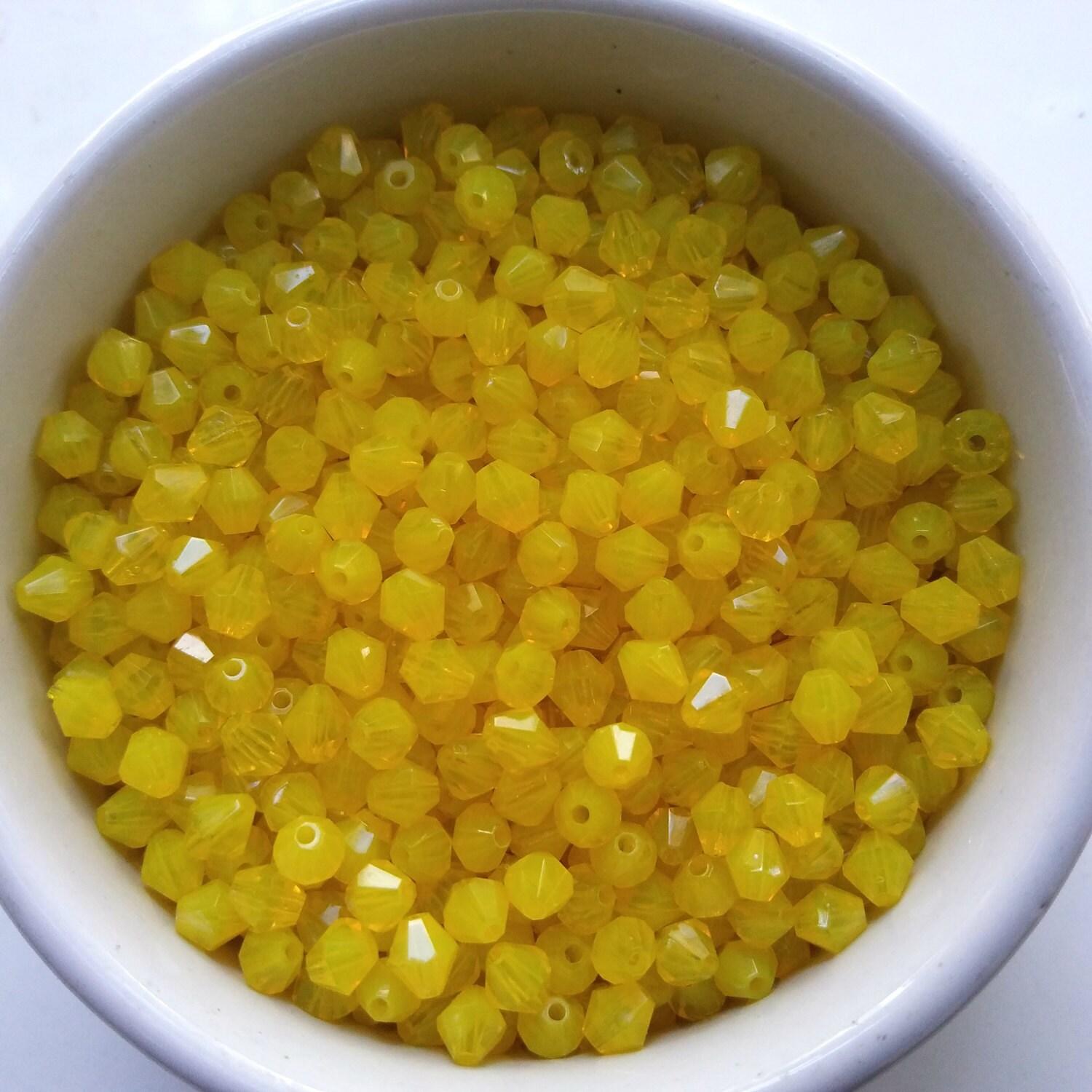 4mm Citrine Opal Genuine Czech Bicone Rare Beads 36/72/144/432/720 Pieces 80120 embroidery materials, rare jewelry findings, craft supplies