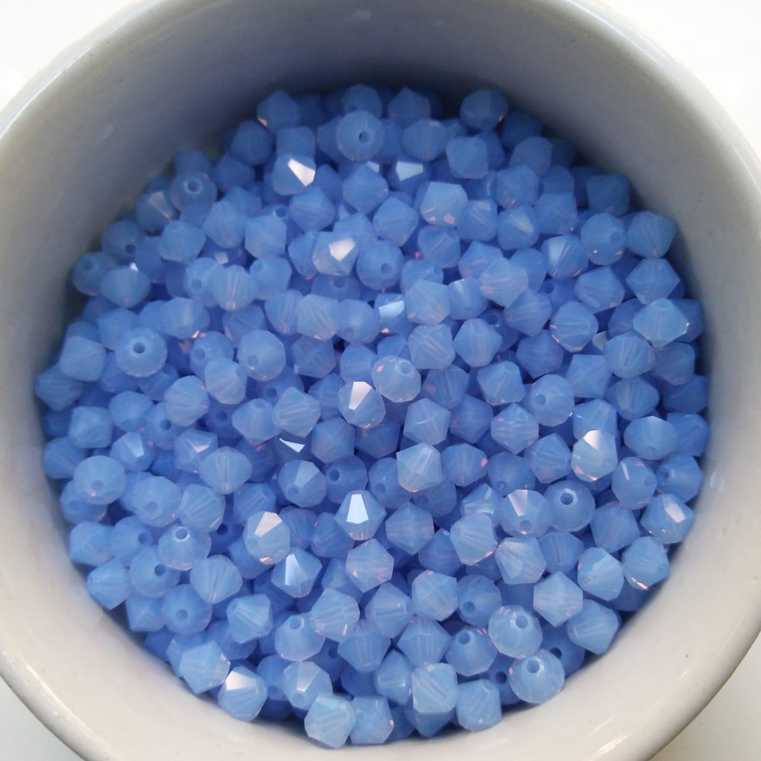 4/5mm Air Blue Opal Swarovski Bicone Cuts 12/36/72/144/432/720 Pieces (285) jewelry making beads PREMIUM MATERIALS findings quality supplies