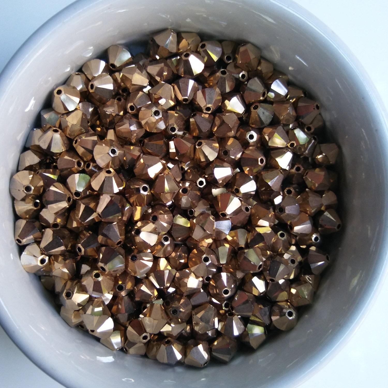 6mm Crystal Aurum Gold Swarovski Bicone beads Cuts 20 Gross (2880 Pieces) embellishments