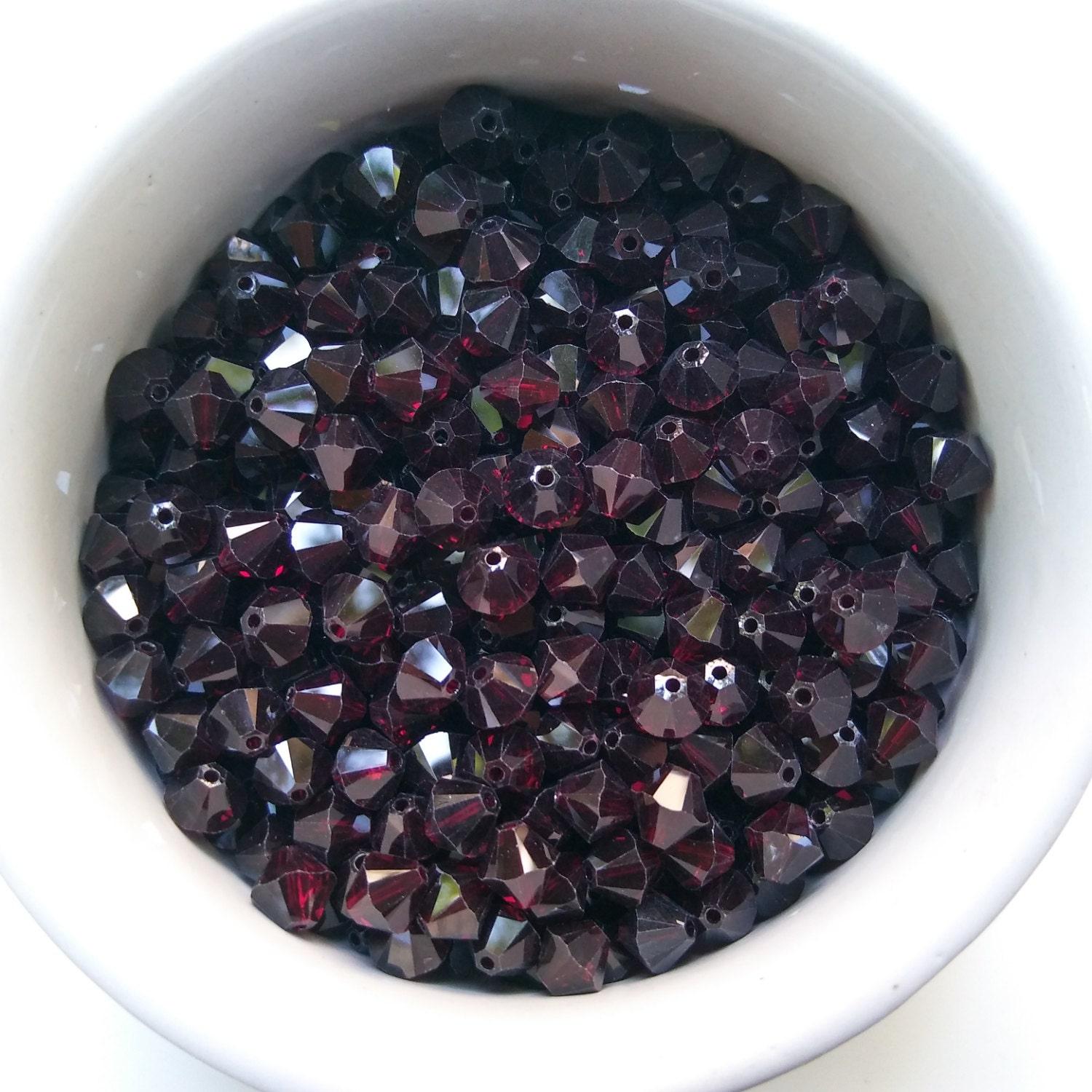 6mm Garnet Swarovski Bicone beads Cuts 12/36/72/144/288 Pieces (241) jewelry making