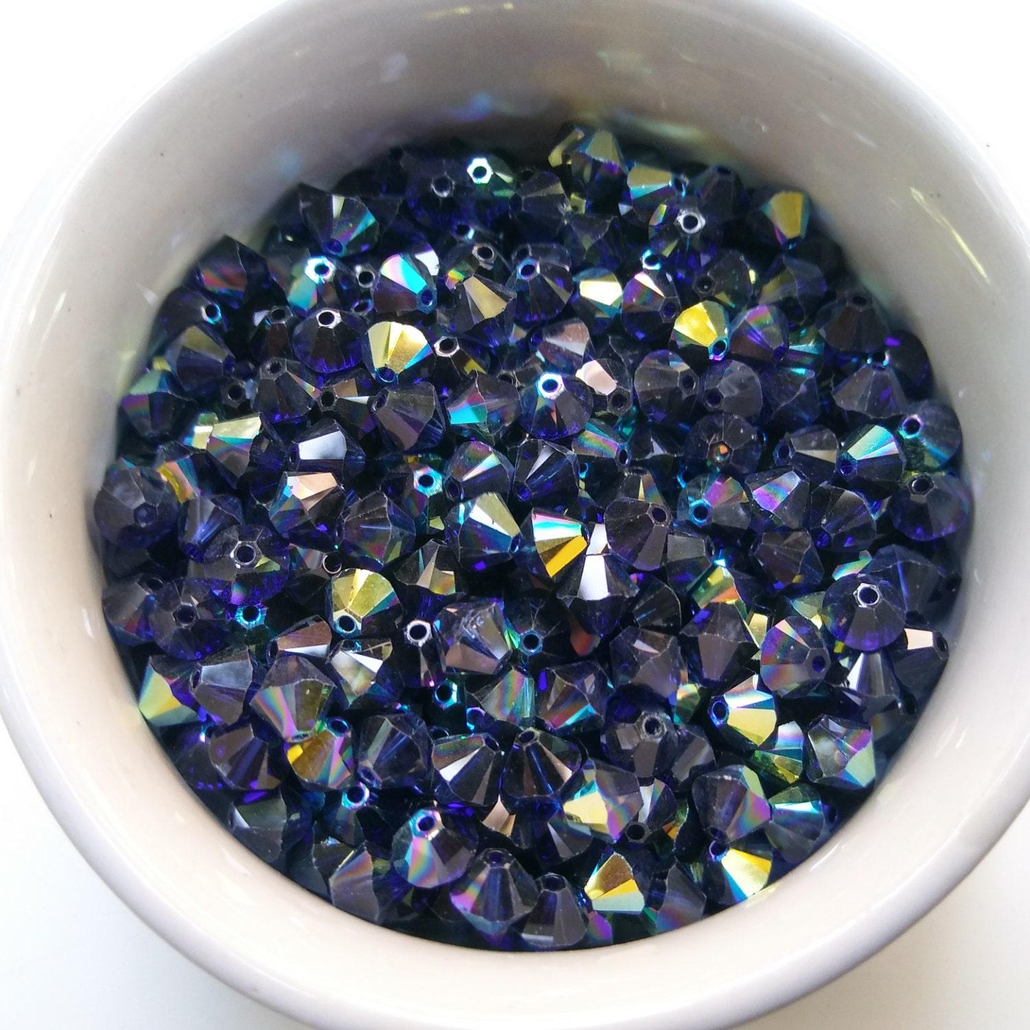 6mm Dark Indigo Aurore Boreale Bicone Cuts 12/36/72/144/288 Pieces (288)
