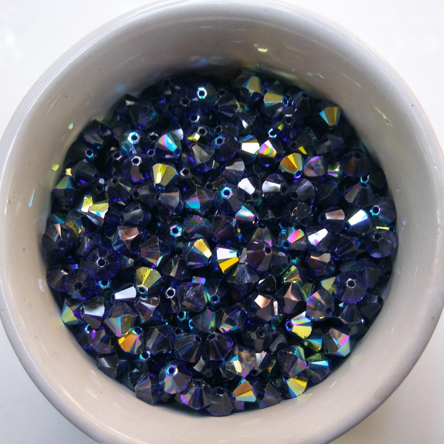 6mm Dark Indigo Aurore Boreale Bicone Cuts 12/36/72/144/288 Pieces (288)