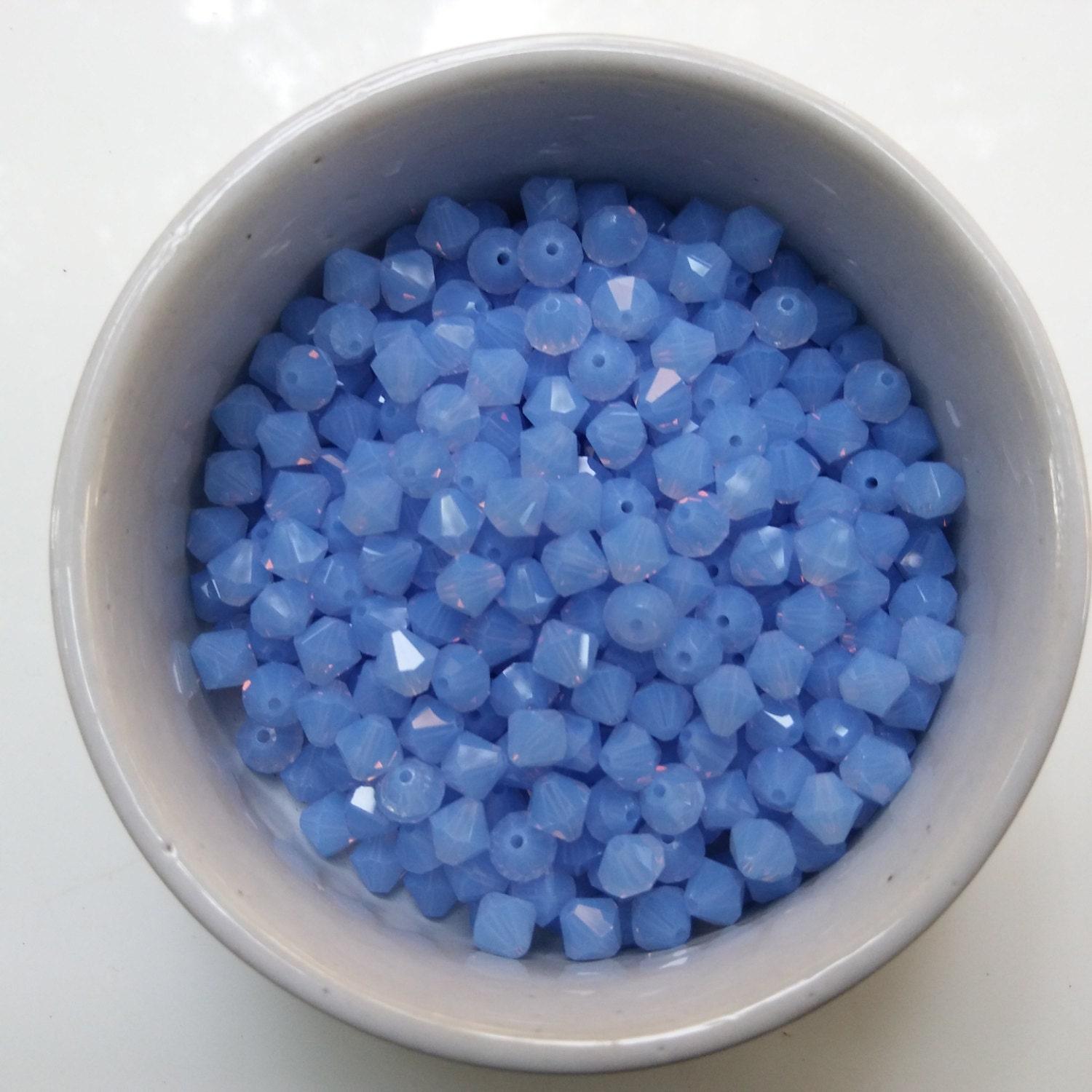 6/8 MM Air Blue Opal Swarovski Bicone 16 Cuts 6/12/24/36/72/144/288 Pieces (285) PREMIUM MATERIALS, Jewlery making beads