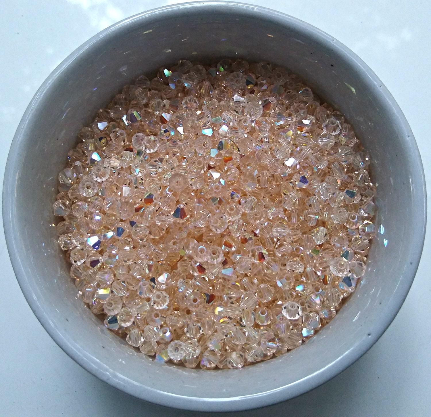 4mm Swarovski Silk AB Bicones rainbow beads 36/72/144/432/720 Pieces rainbow beads, jewelry making, couture embellishments, embroidery