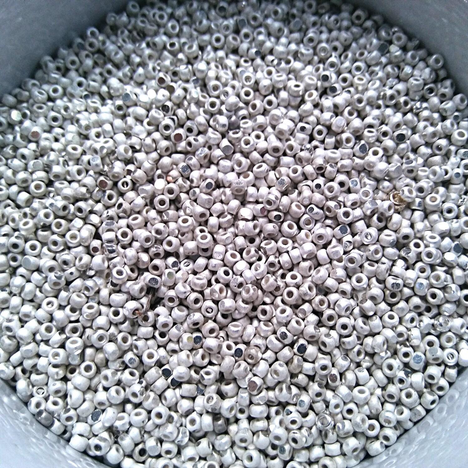 11/0 Charlotte Cut Beads Matt Sterling Silver 10/20/50/250/500 Grams embroidery materials, jewelry making, vintage beads, rare finding