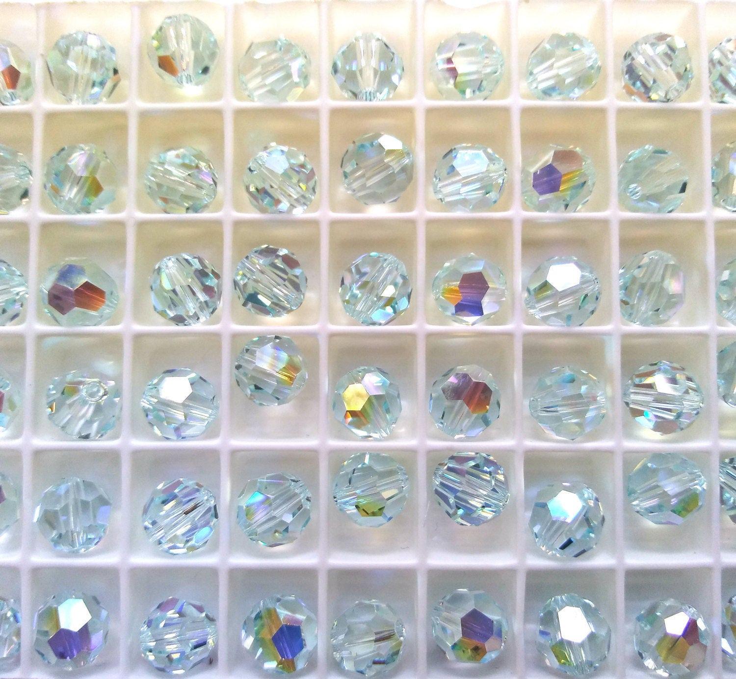 8mm Swarovski 5000 Faceted Round Beads (32 Colors) 6/12/36/72/144 Pieces Jewelery making beads, embellishments, VINTAGE FINDINGS, rare beads