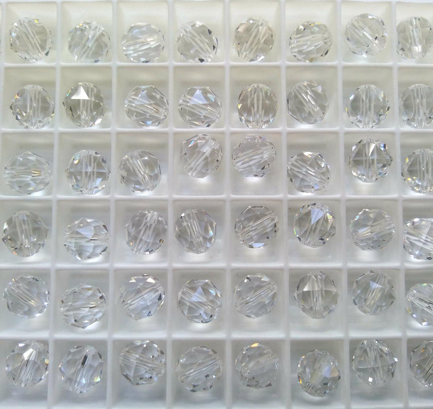 Swarovski 5025 8mm Round Faceted Bead 2/6/12/36/72/144 Pieces (4 Colours) jewelry making beads