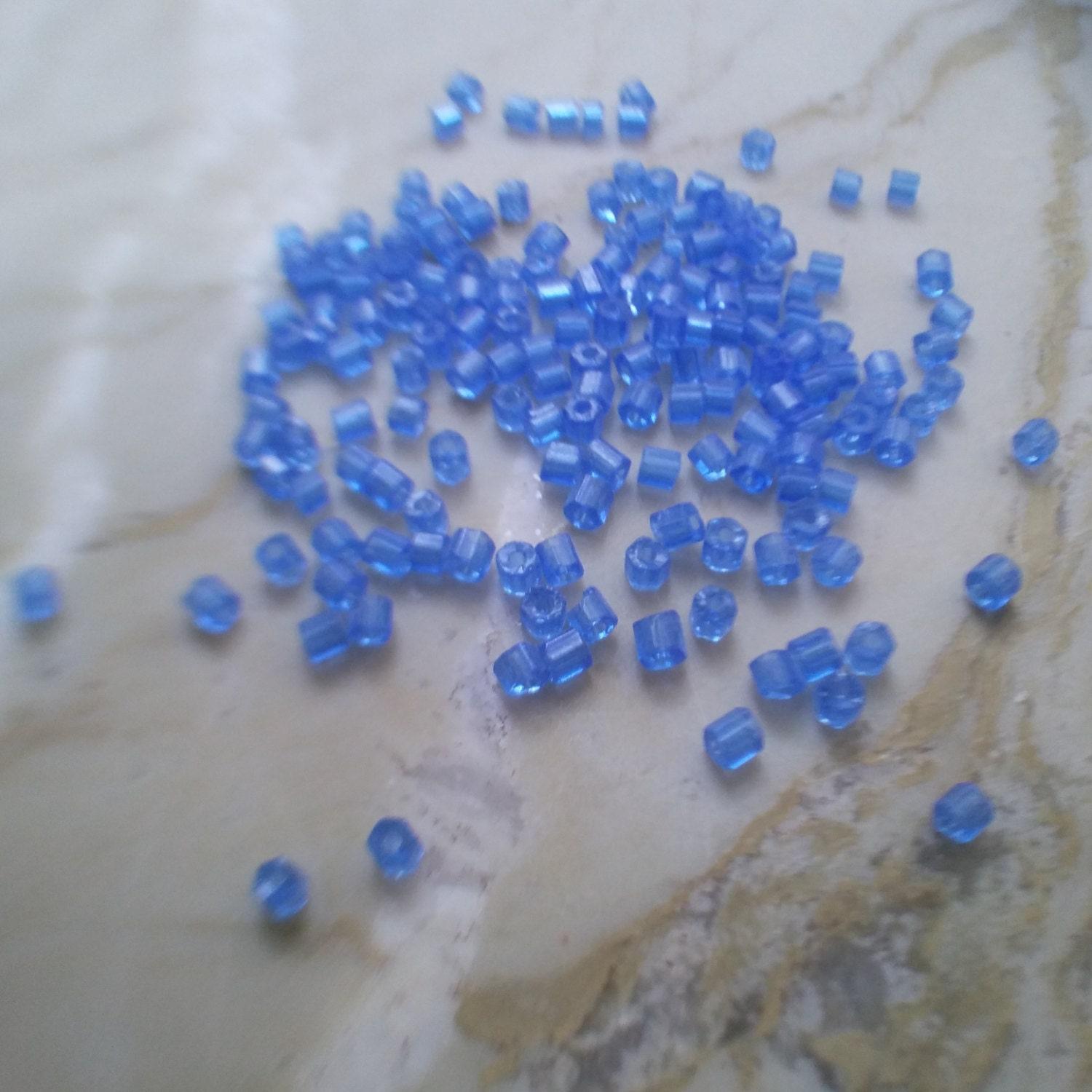 10/0 2 Cuts Cobalt Transparent seed beads Vintage Czech Beads 50/100/500 Grams