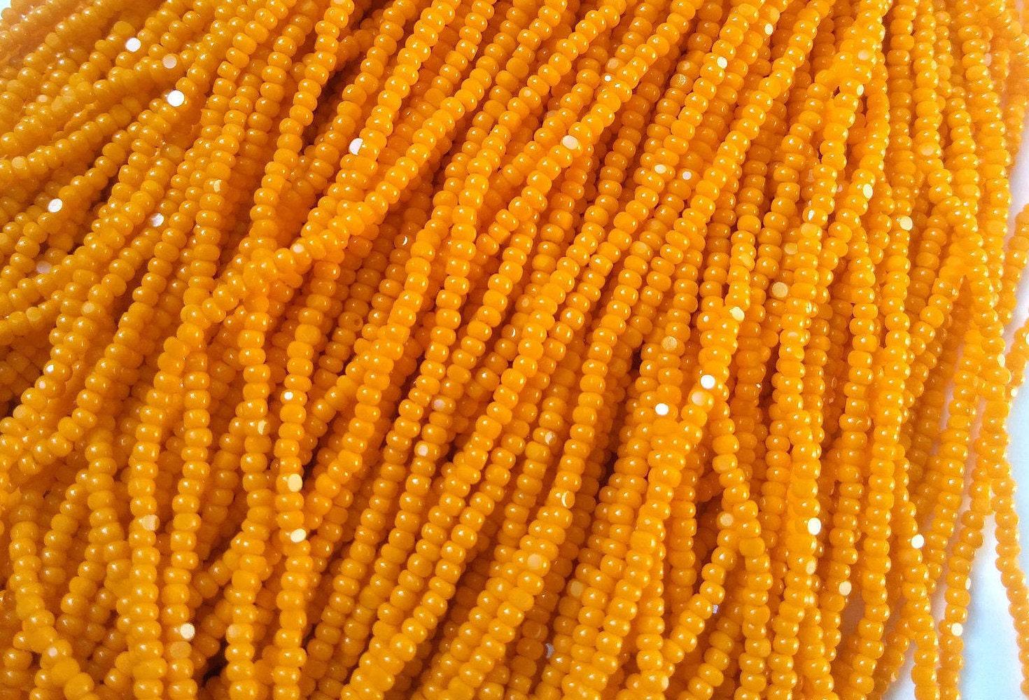 13/0 Hanks Charlotte Cut Beads 53430 Opaque Light Orange 1/5/25/50/100 Hanks glass beads, jewelry supply, findings, NATIVE BEADSsupply