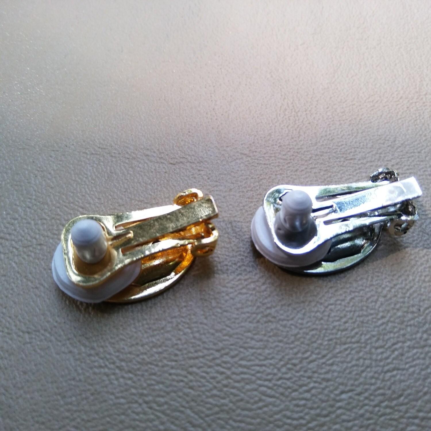 Clip-on Earrings Base Oval fits Oscar styled Earrings high quality 18x13mm base oval settings in Gold/Rhodium
