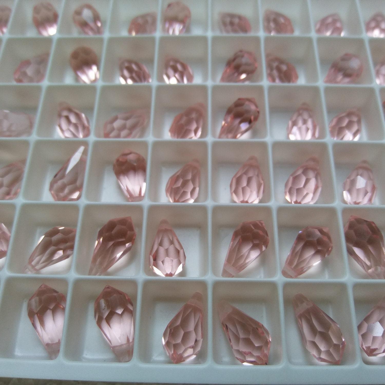 Vintage Swarovski 6000 Drop 11X5.5 mm Pendants, Fancy Crystal drops 6 Pieces PREMIUM MATERIALS