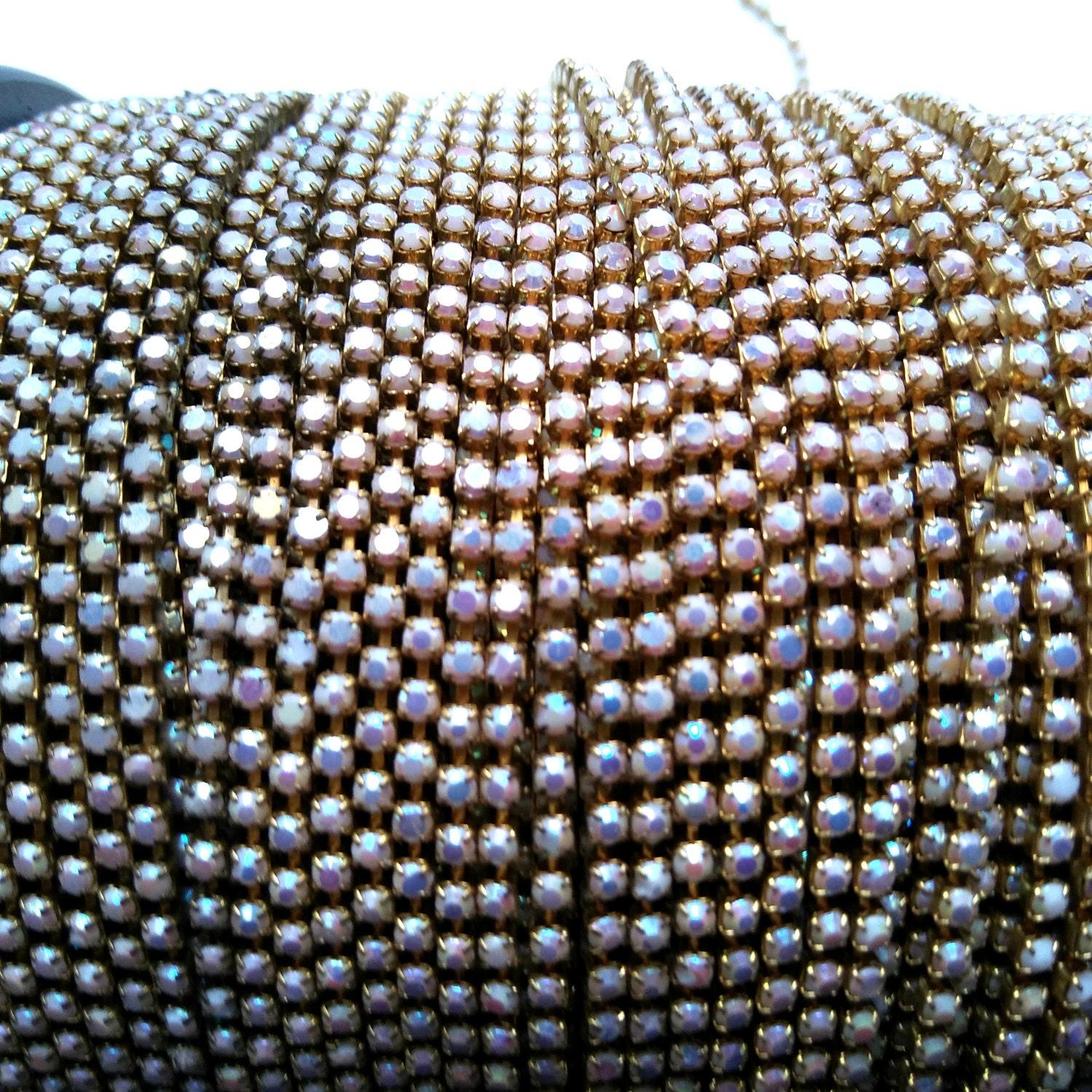 6SS Rhinestone Chain Vintage Glass Chalk White Aurore Boreale 2mm 1/2/5/15 Meters Wedding Bridal Supplies|Jewelry Making|Decoration, vintage