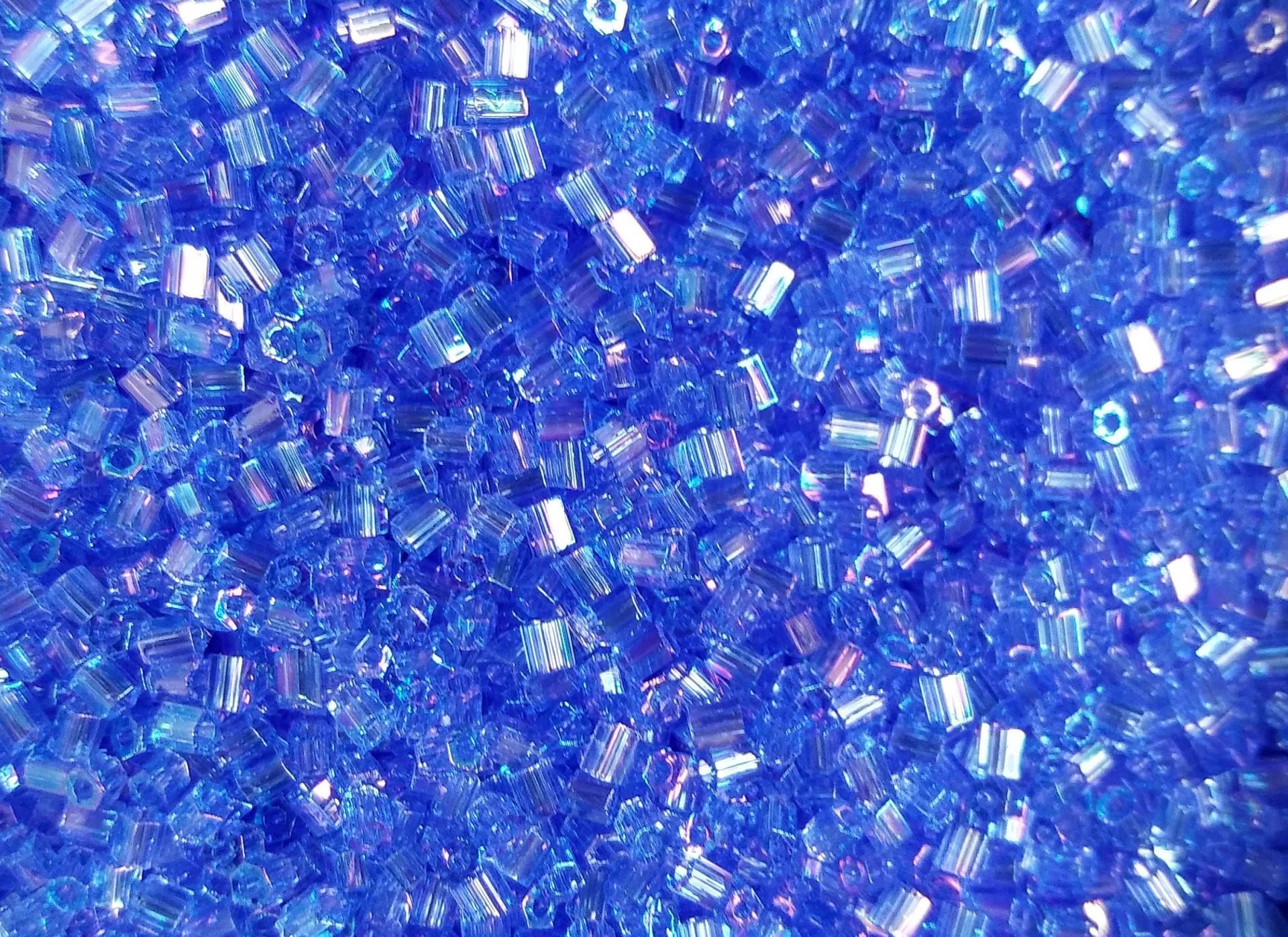 10/0 MATSUNO HEXAGON 2 Cuts Transparent Sapphire seed beads Japanese Beads 10/50/100/450Gms