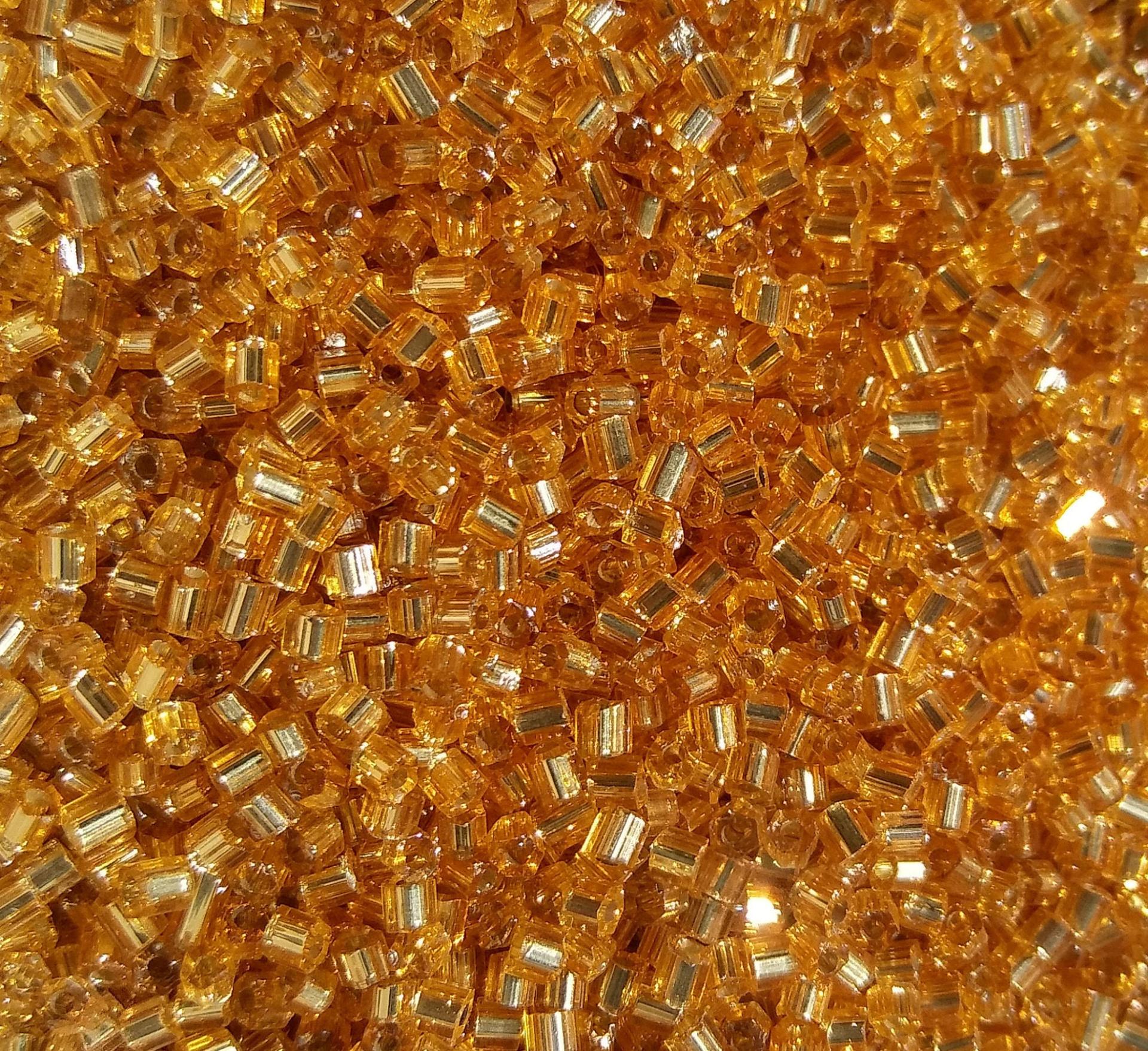10/0 2 Cuts Premium Medium Topaz Silver Lined Seed Beads Vintage Czech Beads 50/100/200 Grams