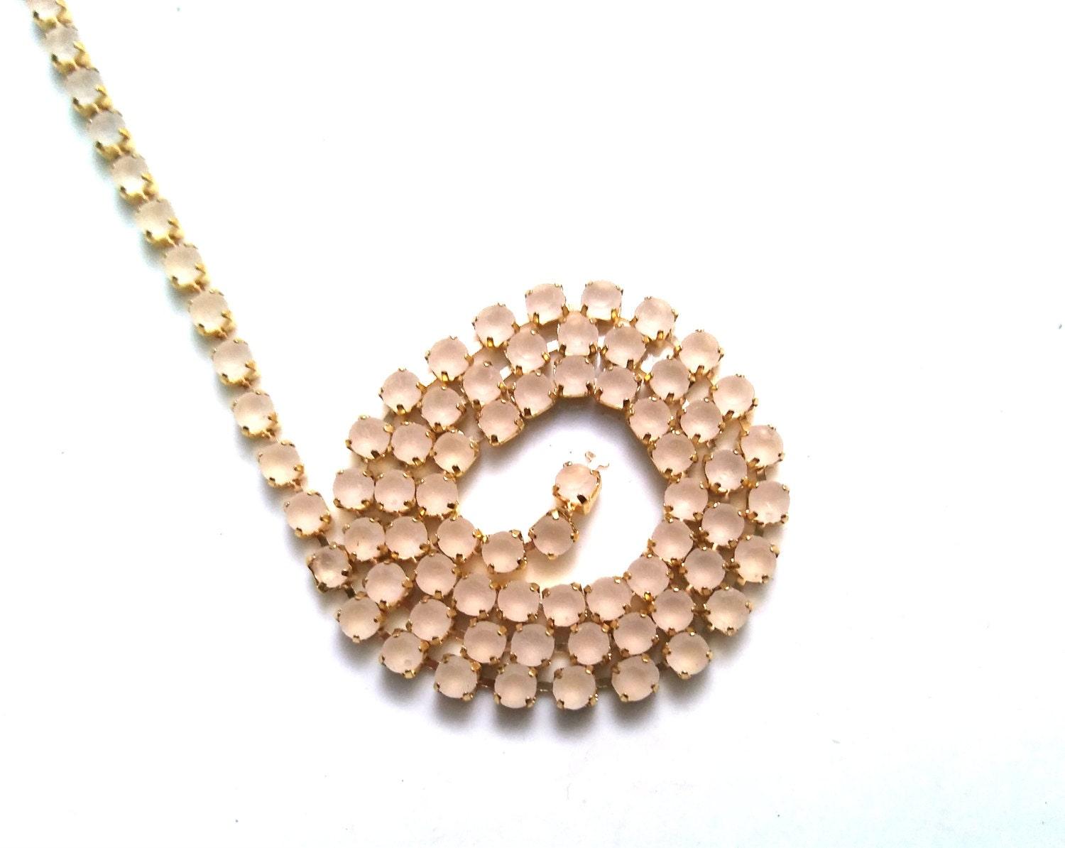 12 SS Rhinestone Chain Vintage Glass Crystal Frosted in Brass Settings 3mm 1/2/5/15 Meters jewelry making, embroidery materials, vintage
