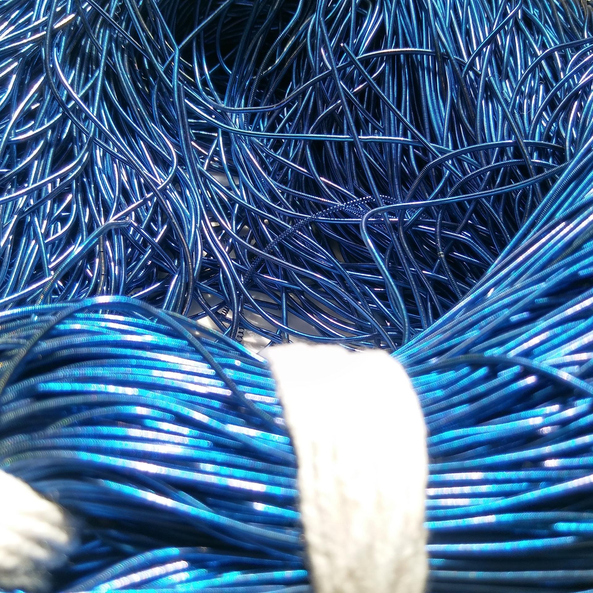 DARK BLUE Metallic French Wire, Bullion Wire, Gimp Wire 50/100/200/400 Grams, embroidery materials, couture threads, blue wire