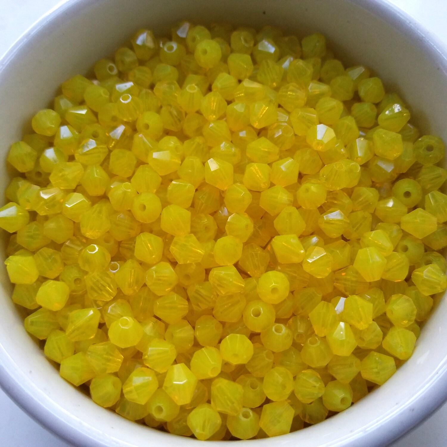 4mm Citrine Opal Genuine Czech Bicone Rare Beads 36/72/144/432/720 Pieces 80120 embroidery materials, rare jewelry findings, craft supplies