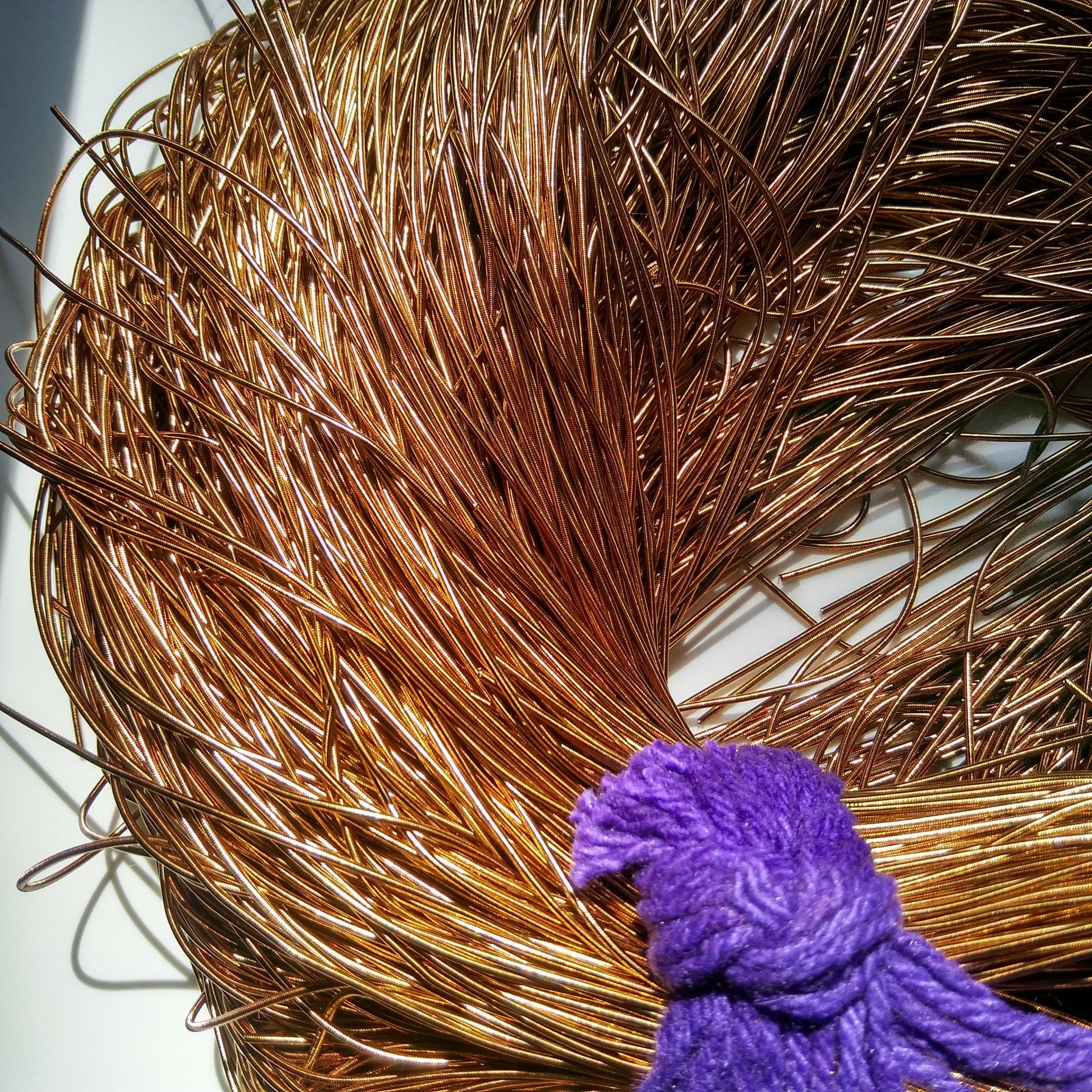 ANTIQUE GOLD Metallic French Wire, Bullion Wire, Gimp Wire 50/100/200/400 Grams, embroidery materials, couture threads
