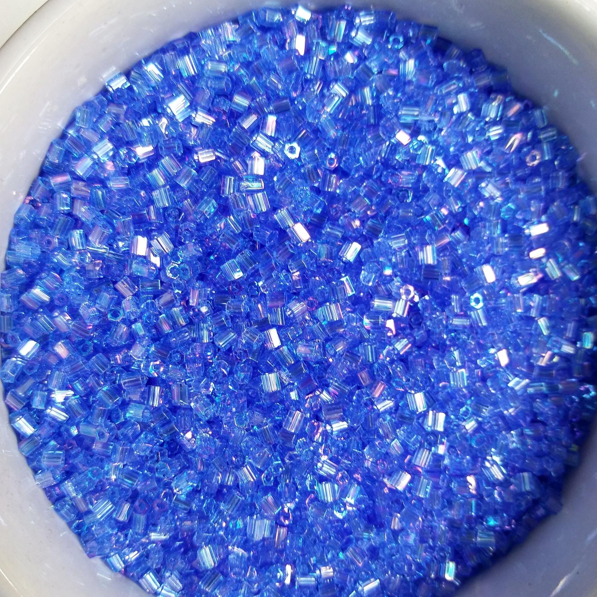 10/0 MATSUNO HEXAGON 2 Cuts Transparent Sapphire seed beads Japanese Beads 10/50/100/450Gms