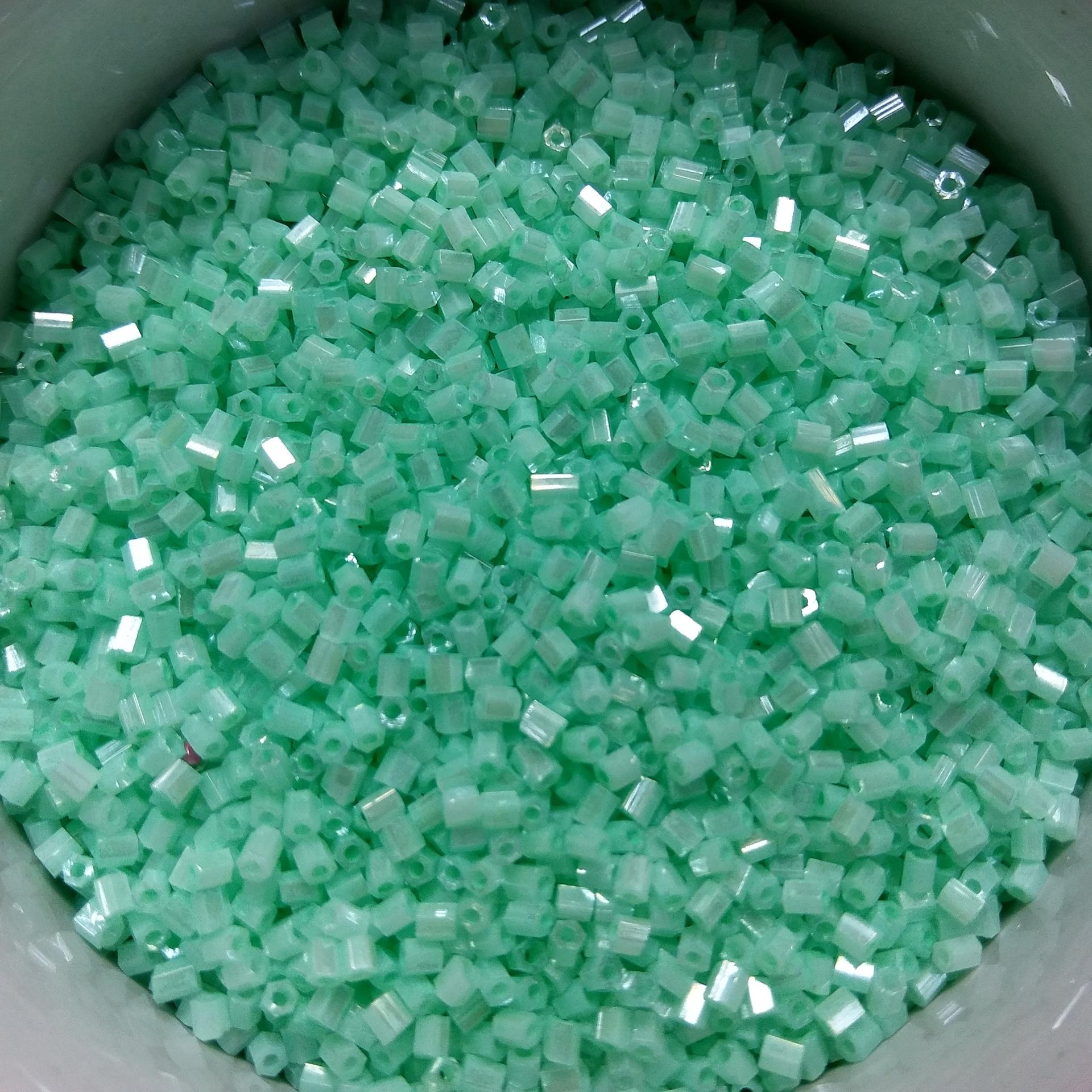 10/0 MATSUNO HEXAGON 2 Cuts Ceylon Mint Lustre seed beads Vintage Japanese Beads 10/50/100/450 Grams