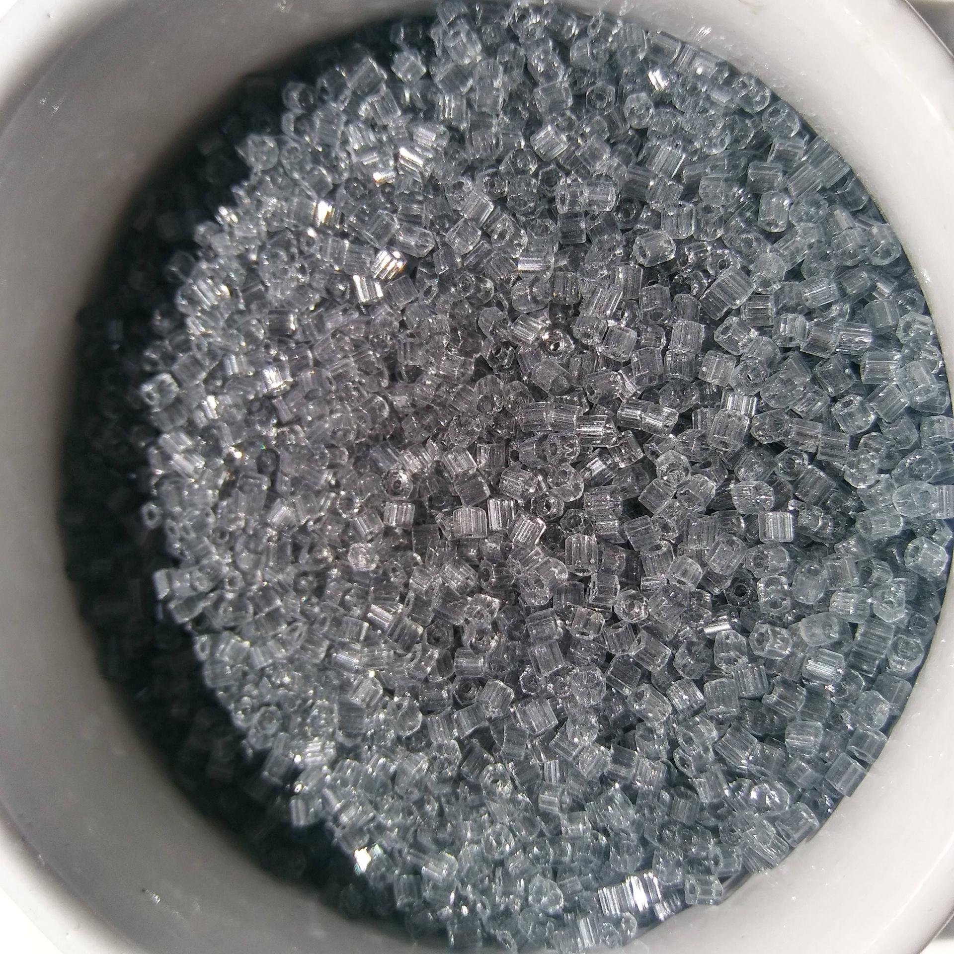 10/0 2 Cuts Smoke Grey Transparent seed beads Vintage Czech Beads 50/100/500 Grams