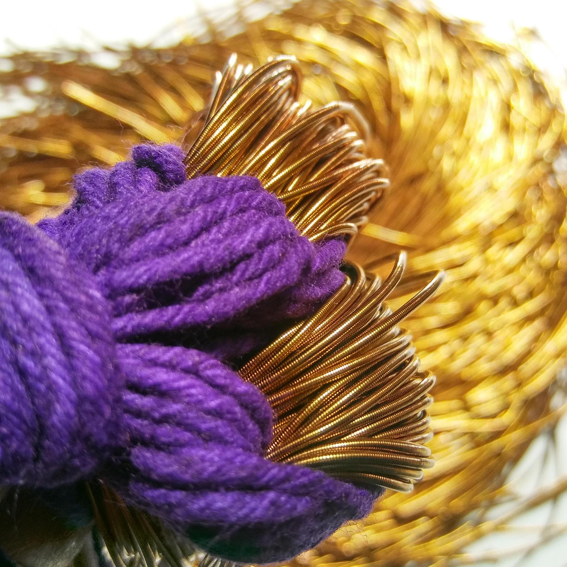 Light Antique Copper Metallic French Wire, Bullion Wire, Gimp Wire 50/100/200/400 Grams, embroidery materials, couture threads, metallic
