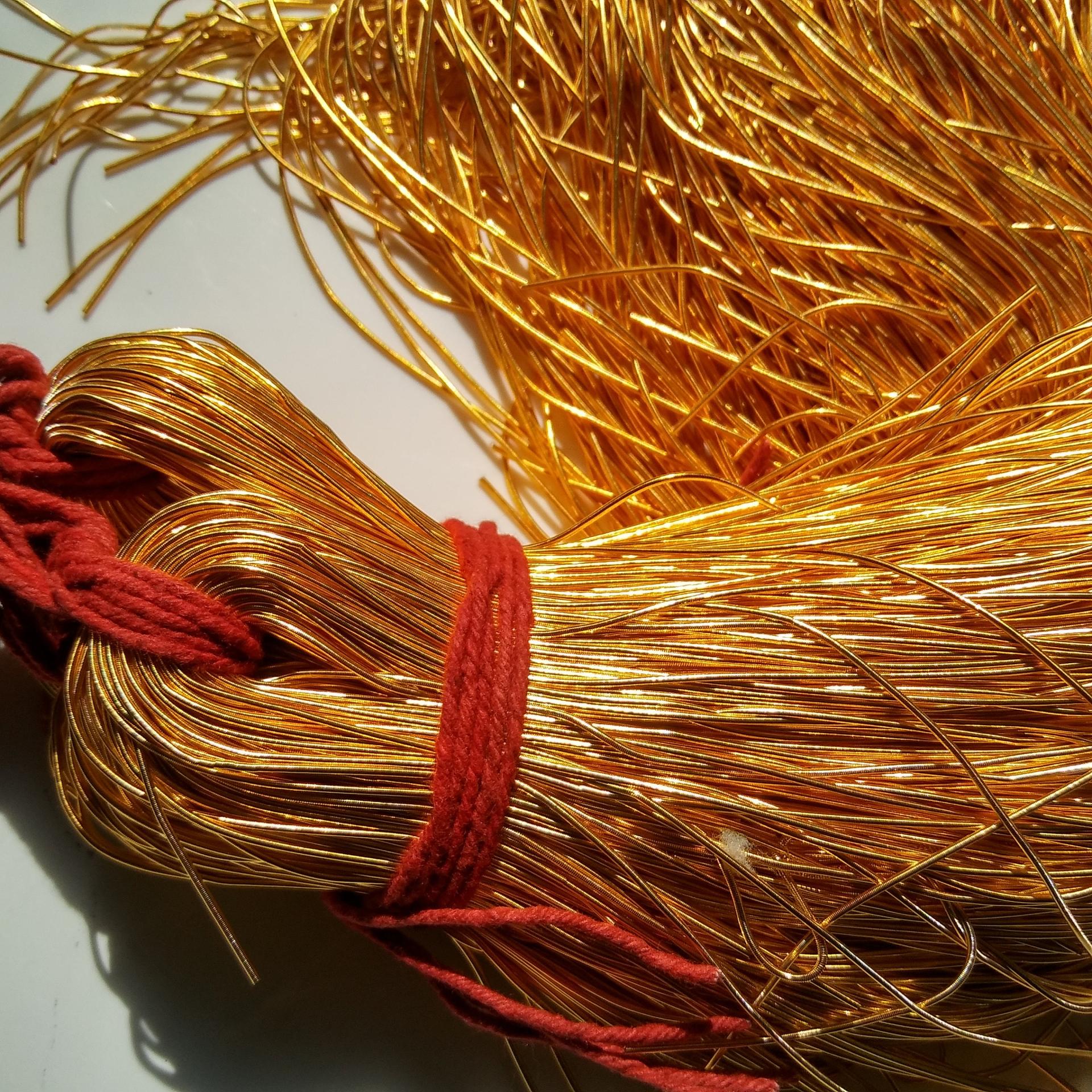 DARK GOLD Metallic French Wire, Bullion Wire, Gimp Wire 50/100/200/400 Grams