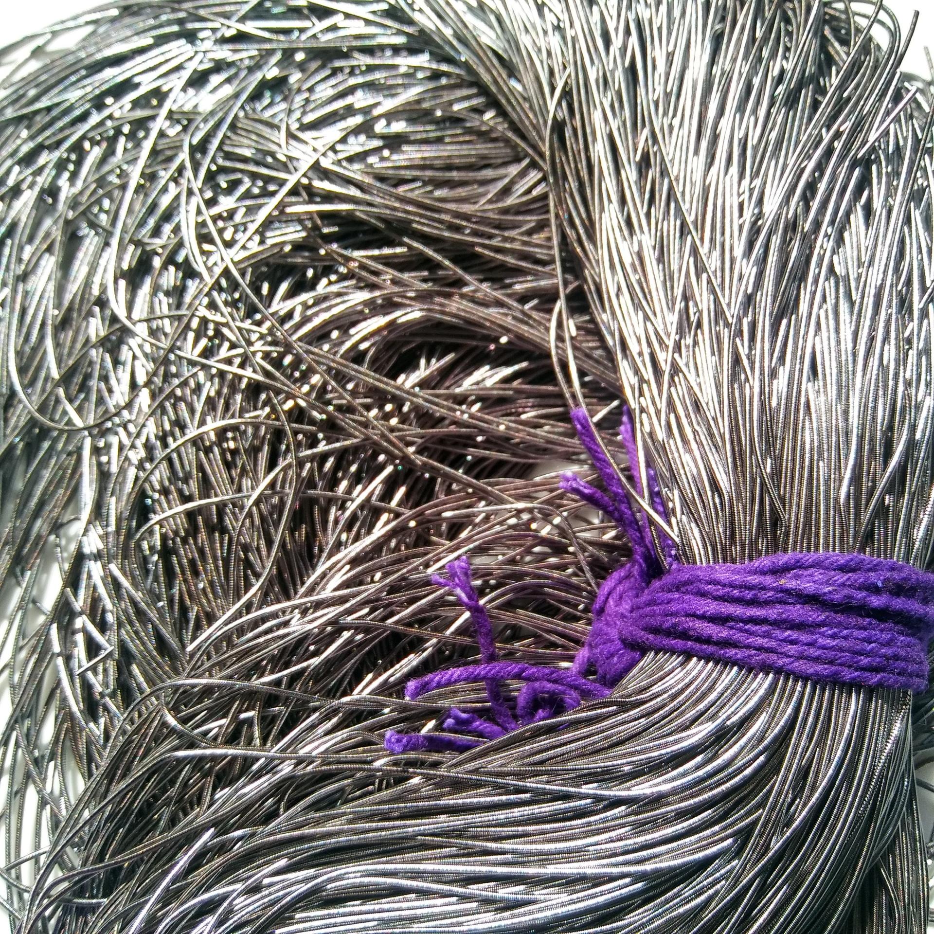 GRAY Metallic French Wire, Bullion Wire, Gimp Wire 50/100/200/400 Grams