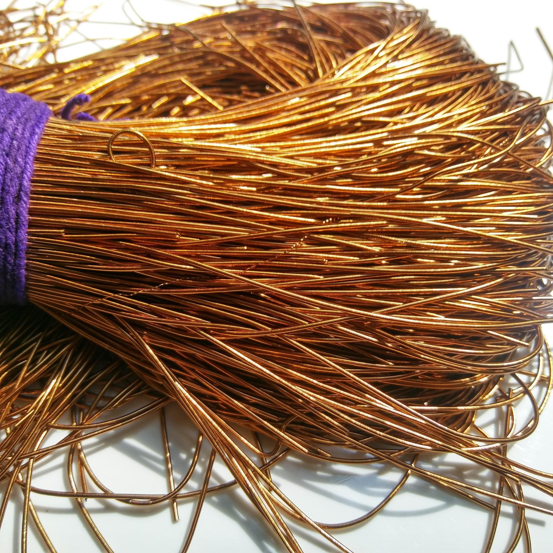BRONZE COPPER Metallic French Wire, Bullion Wire, Gimp Wire 50/100/200/400 Grams, embroidery materials, metallic wire, couture threads