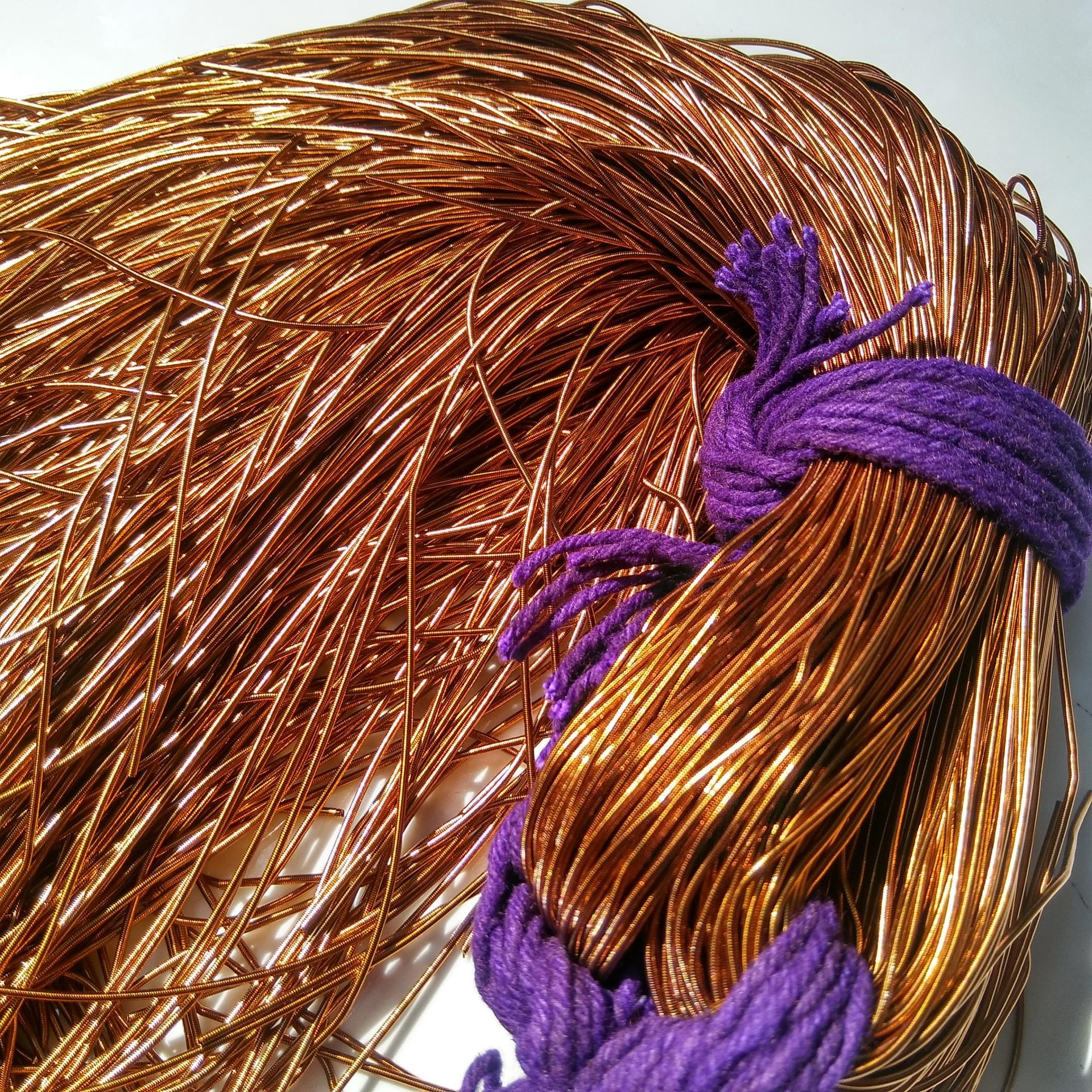 BRONZE COPPER Metallic French Wire, Bullion Wire, Gimp Wire 50/100/200/400 Grams, embroidery materials, metallic wire, couture threads