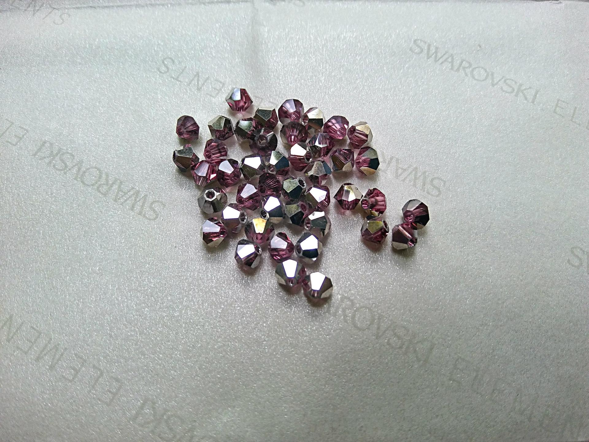 4mm Swarovski Rose Comet Argent Light Bicones 36/72/144/432/720 Pieces rare beads, embroidery materials, decorations, wedding