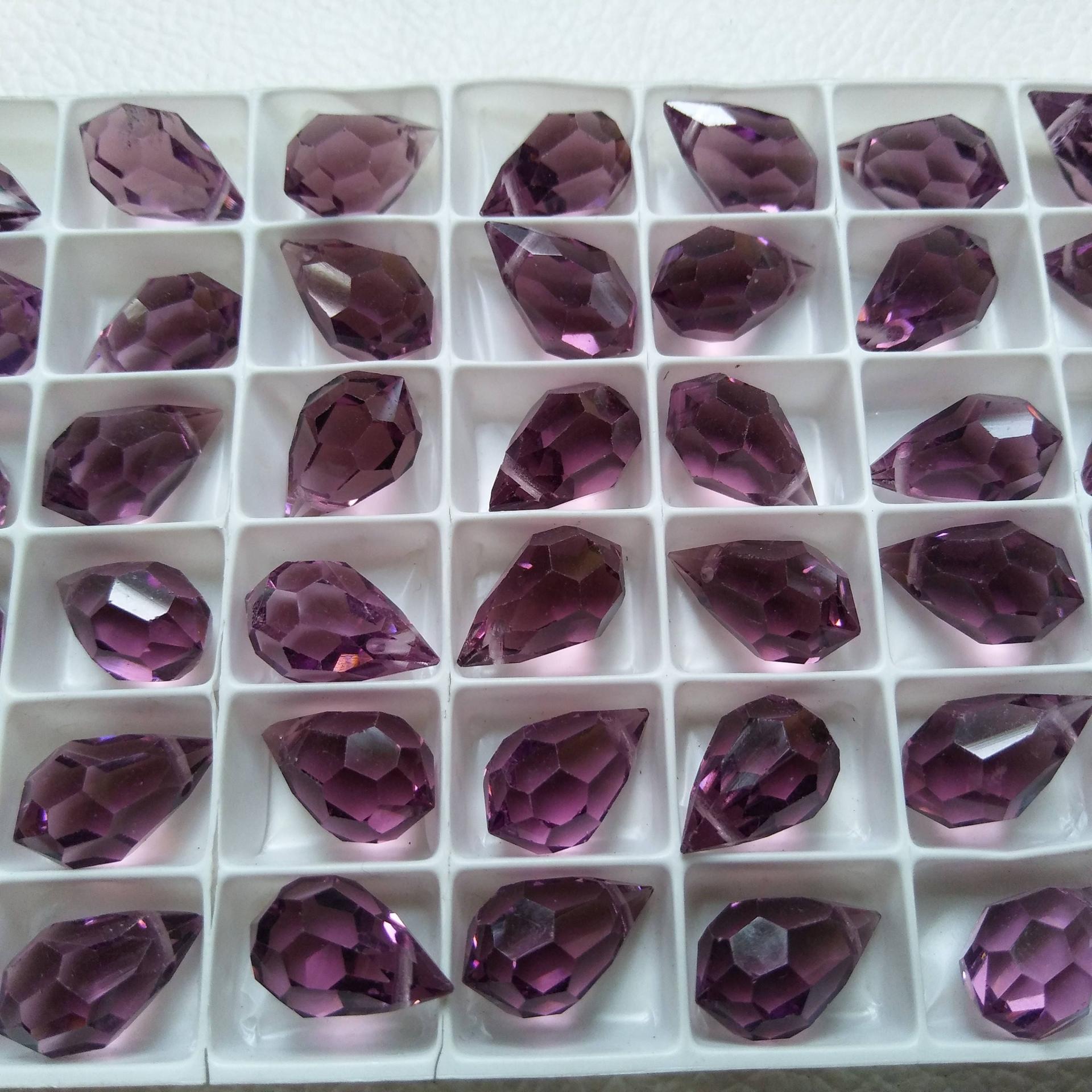 Vintage Swarovski crystal Drops 15x9 MM Fancy Crystal drops 6 Pieces