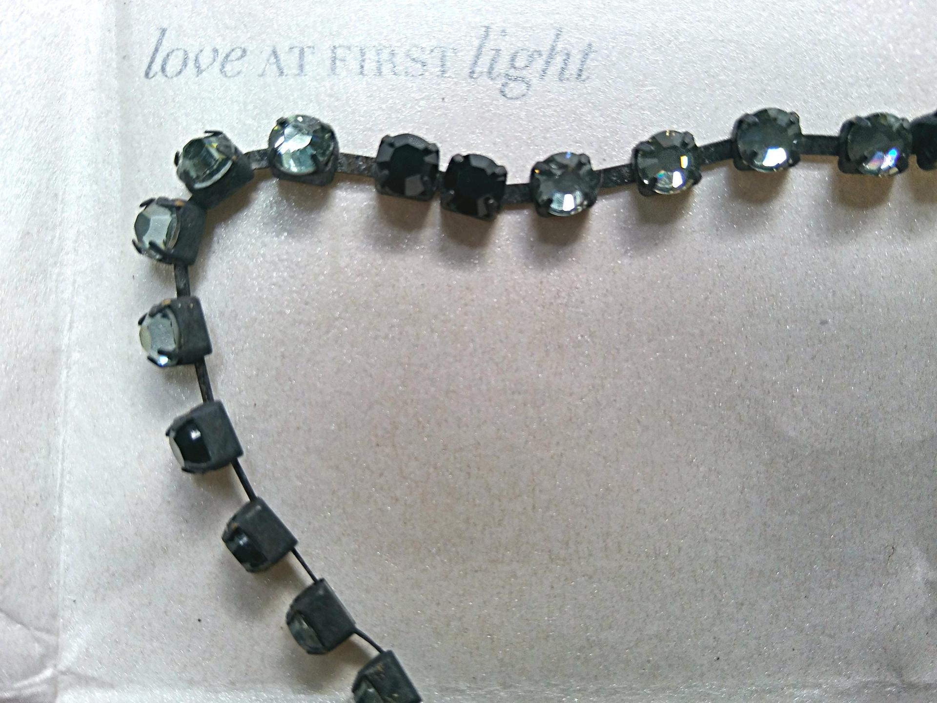 16ss Swarovski 2088 Chain in Flat Back shaded Black Diamond (4mm) 0.5/1/2/5 Meters Vintage Black Settings Bridal Supplies, strass chains