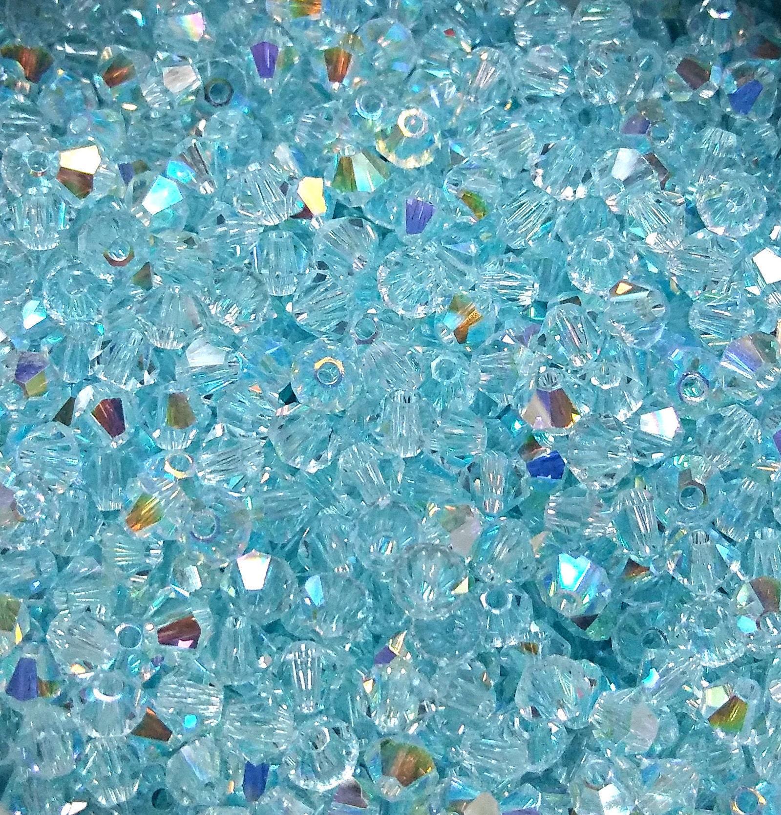 4mm Swarovski Light Azore Aurore Boreale Bicones rainbow beads 36/72/144/432/720 Pieces jewelry making, couture embellishments