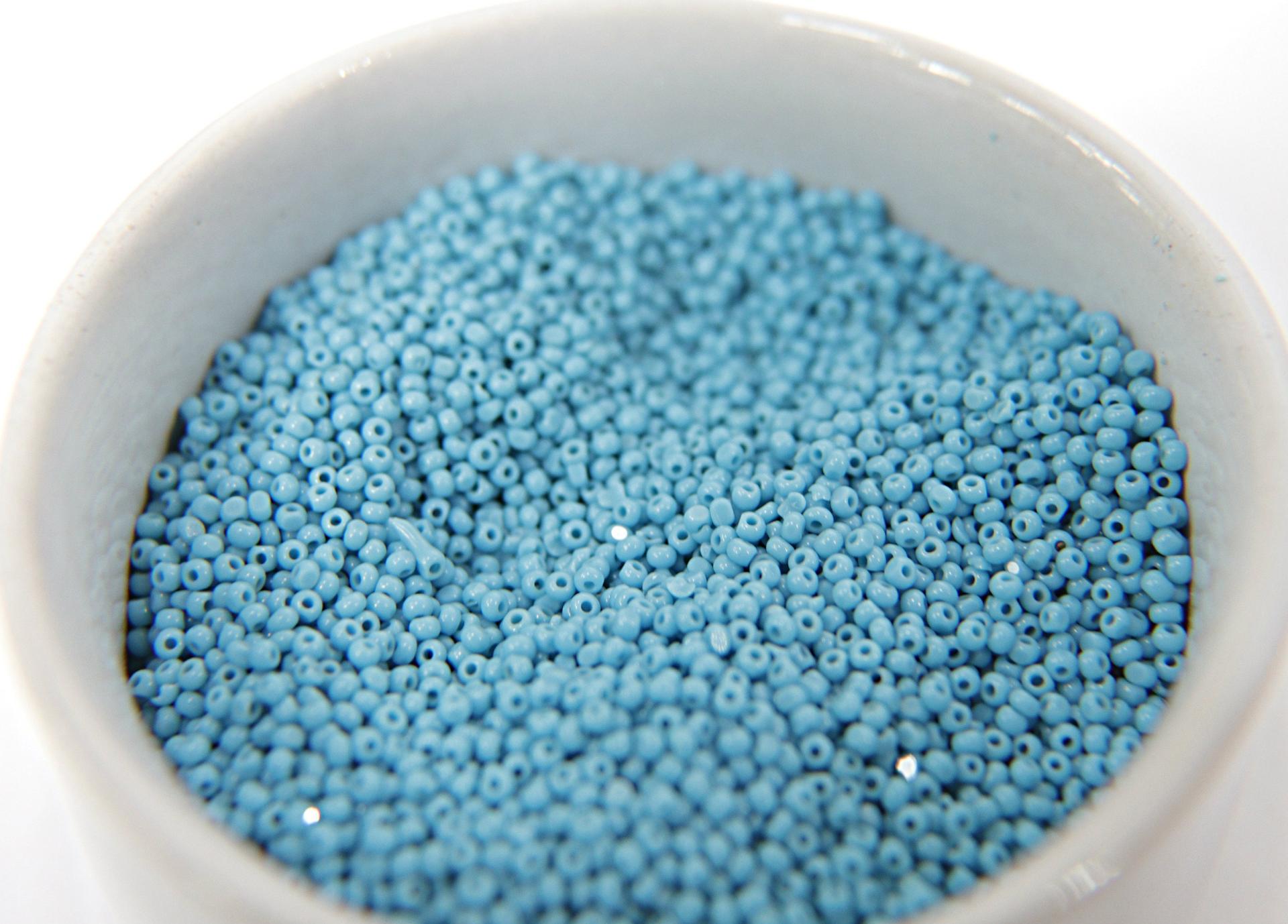 11/0 Charlotte true Cut Beads 2MM Premium Turquoise Blue Opaque 63030 10/20/50/250/500 Grams 10 Grams 1300 Pieces glass beads, vintage