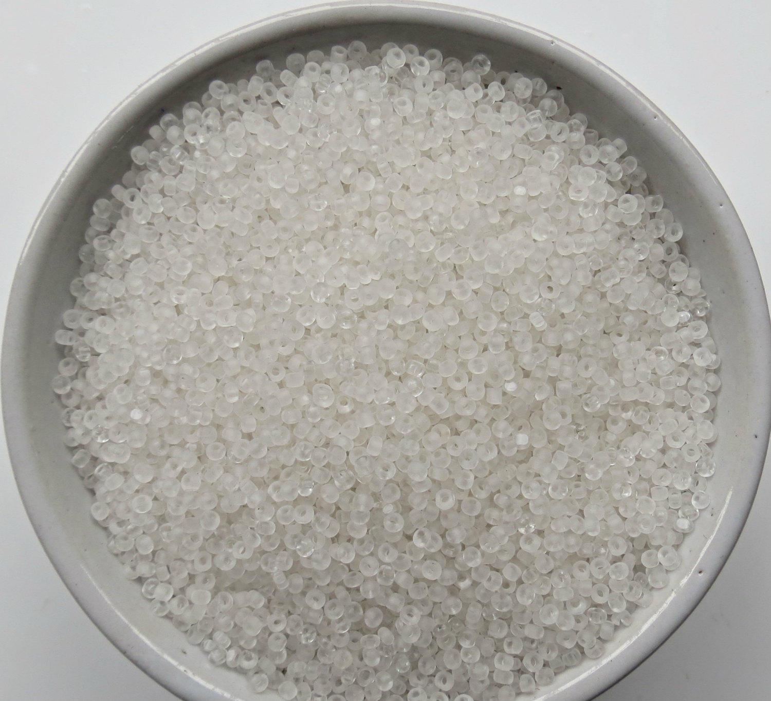 13/0 Charlotte Cut Beads Frosted Crystal 5/10/20/50/250/500 Grams craft supplies, jewelry making, embroidery materials, vintage findings