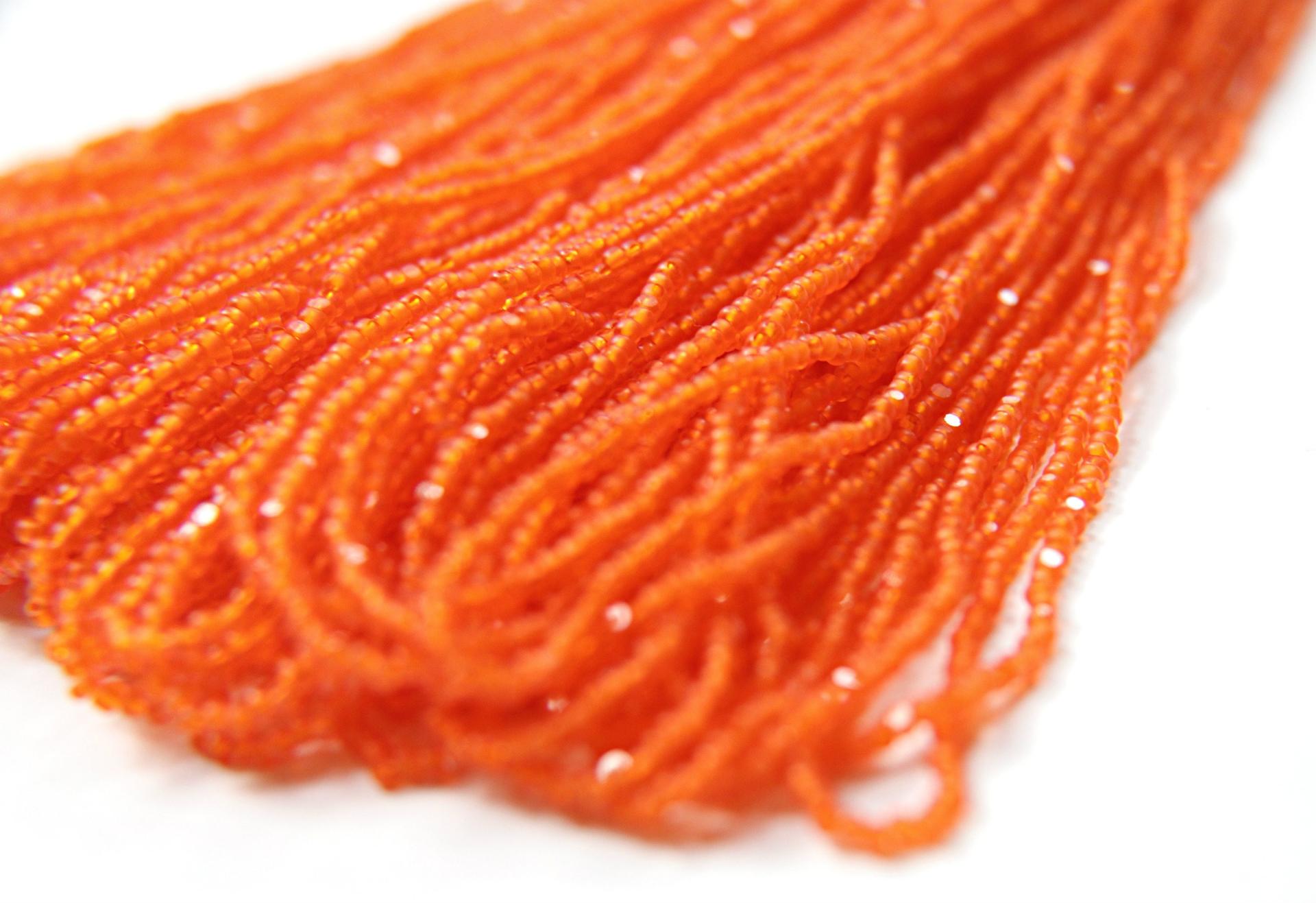 11/0 Frosted Orange Hanks Charlotte Cut Beads 53430 1/5/25/50/100 Hanks 2.0mm glass beads, jewelry supply, findings, craft supply vintage