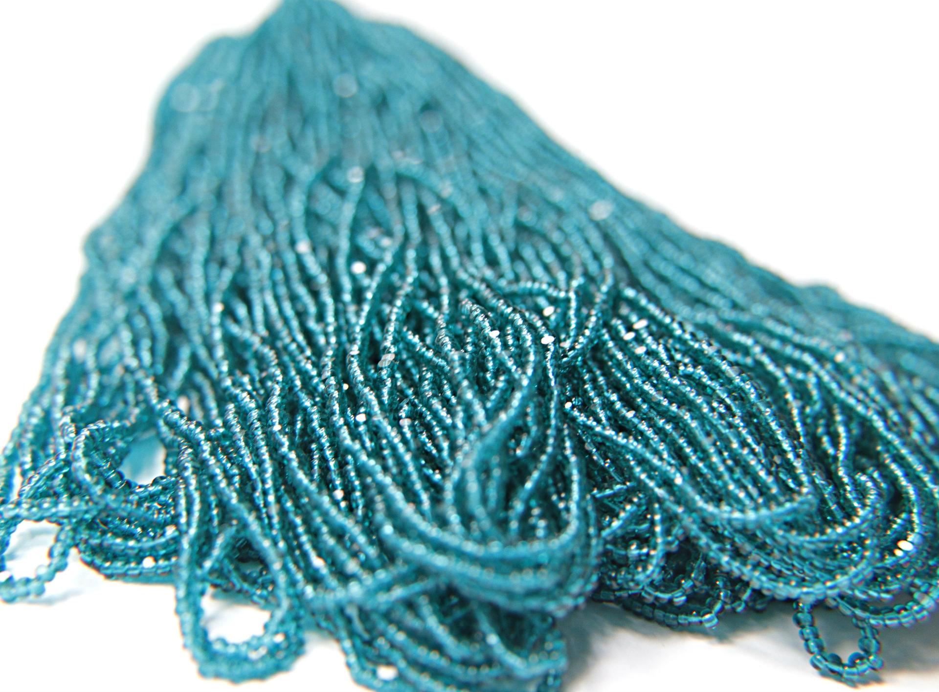 13/0 Hanks Charlotte Cut Beads 50710 Transparent Teal Green 1/5/25/50/100 Hanks 1.6mm glass beads, jewelry supply, findings, craft supply