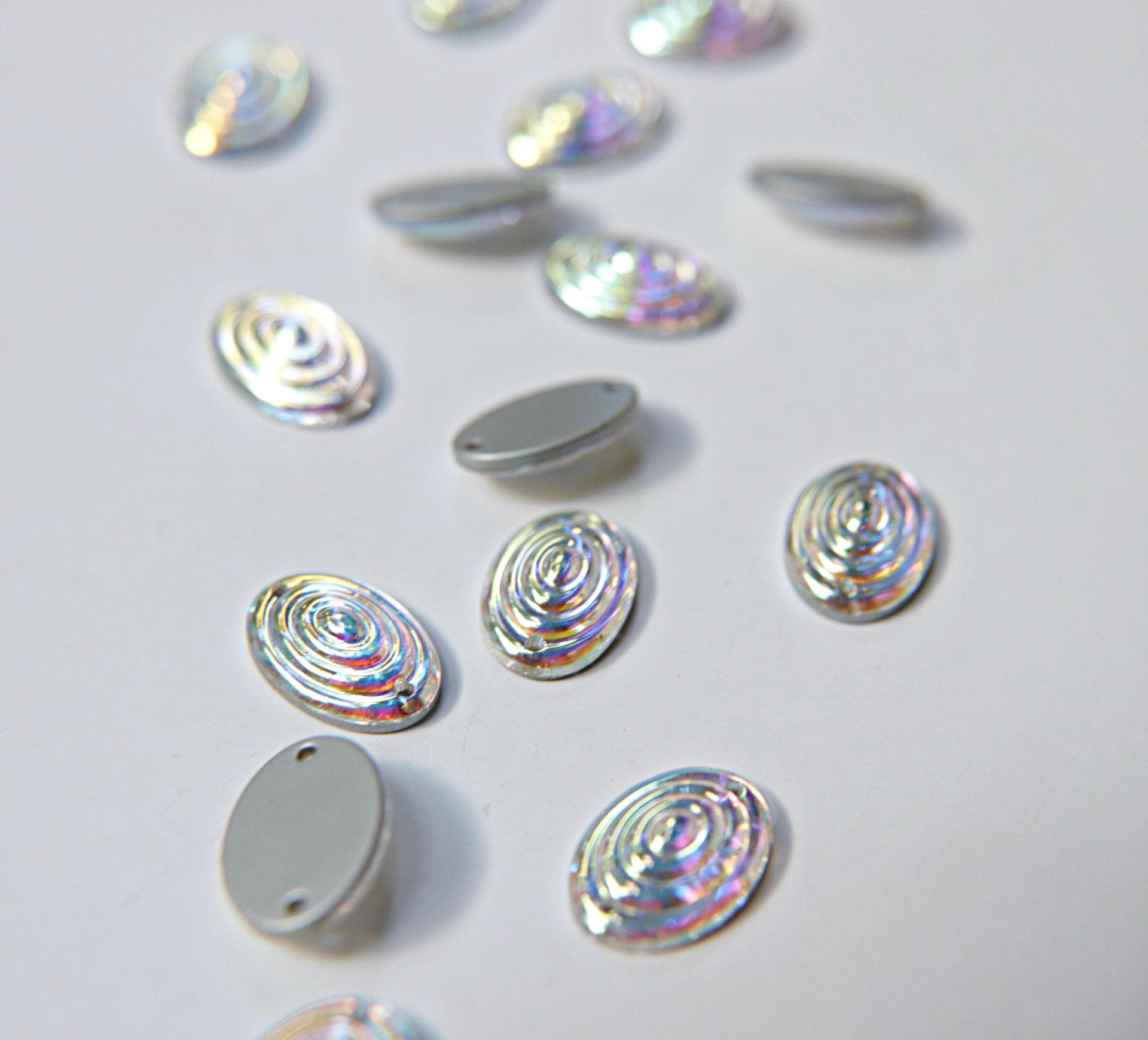 16x11mm Rare Vintage Swarovski Oval Swirl 2 HOLE Sew-On Rhinestones 2/6/12/36 pieces (5 COLORS)