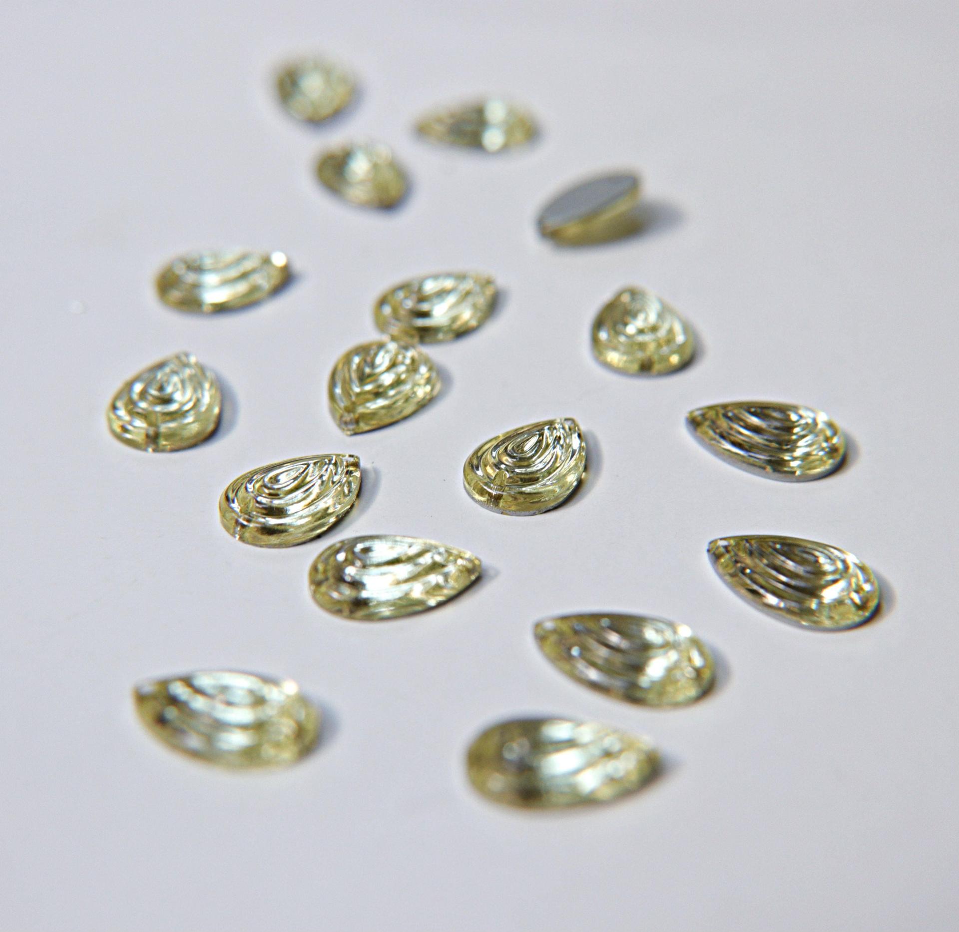 16x11mm Rare Vintage Swarovski Pear Swirl 2 HOLE Sew-On Rhinestones 2/6/12/36 pieces
